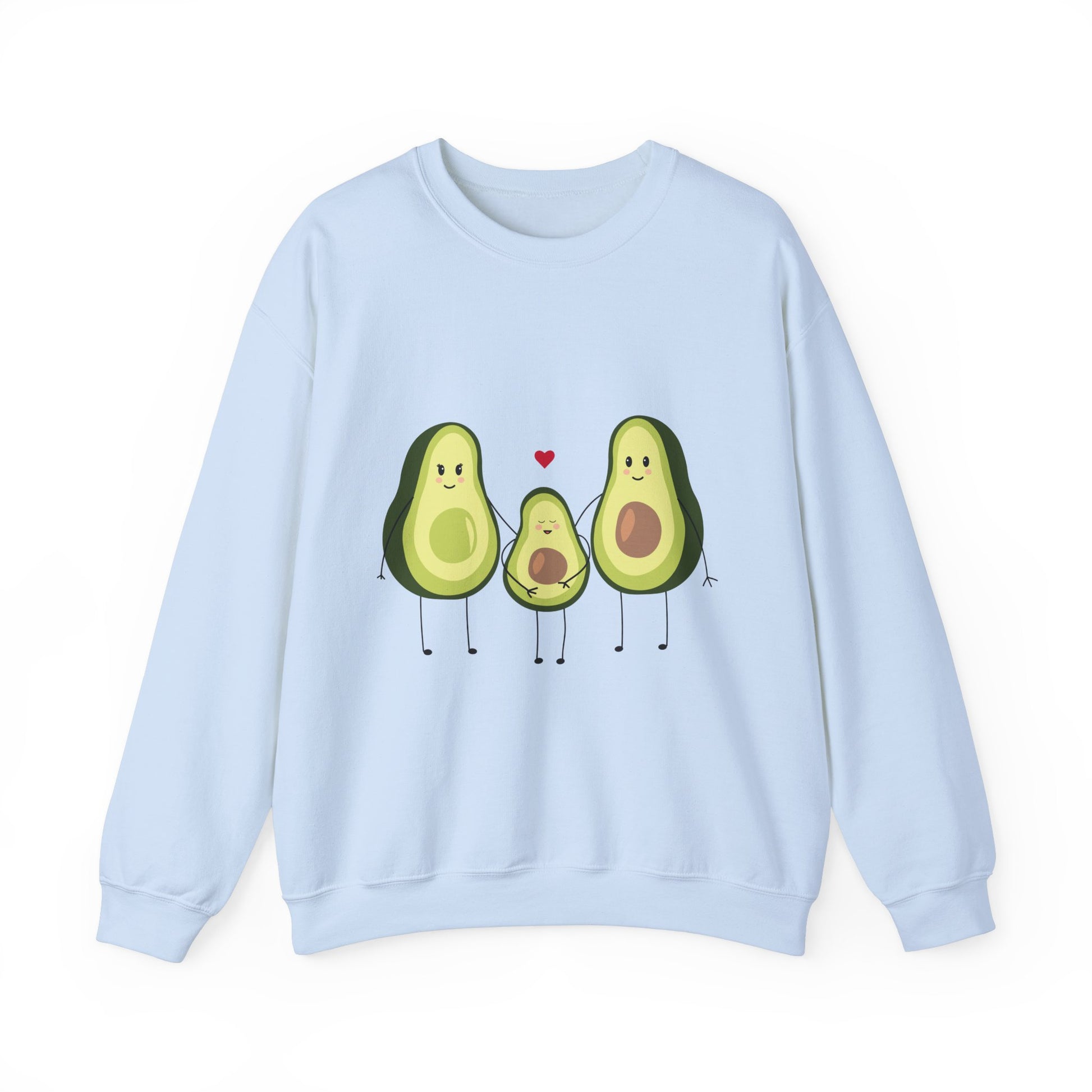 Cute Avocado Family Unisex Crewneck Sweatshirt - Perfect for Food Lovers