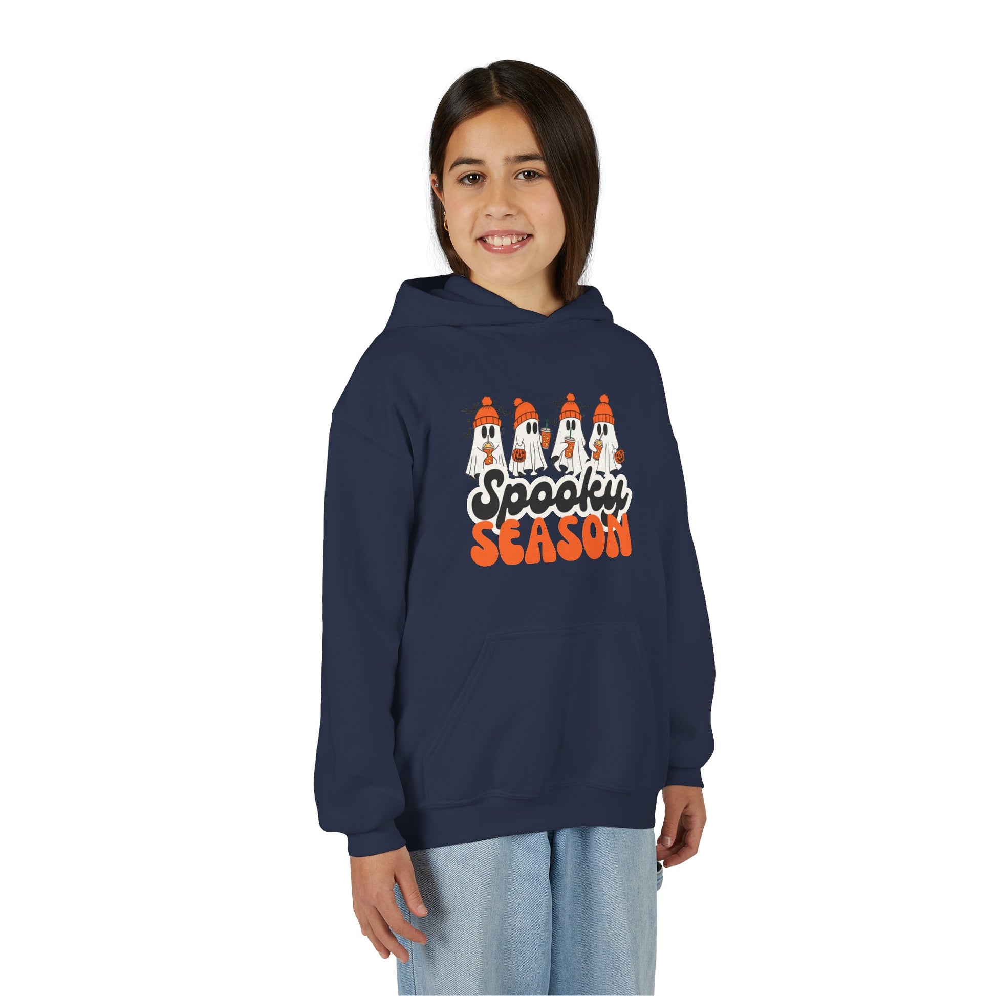 Spooky Season Youth Hoodie – Cozy Halloween & Fall Sweatshirt for Kids