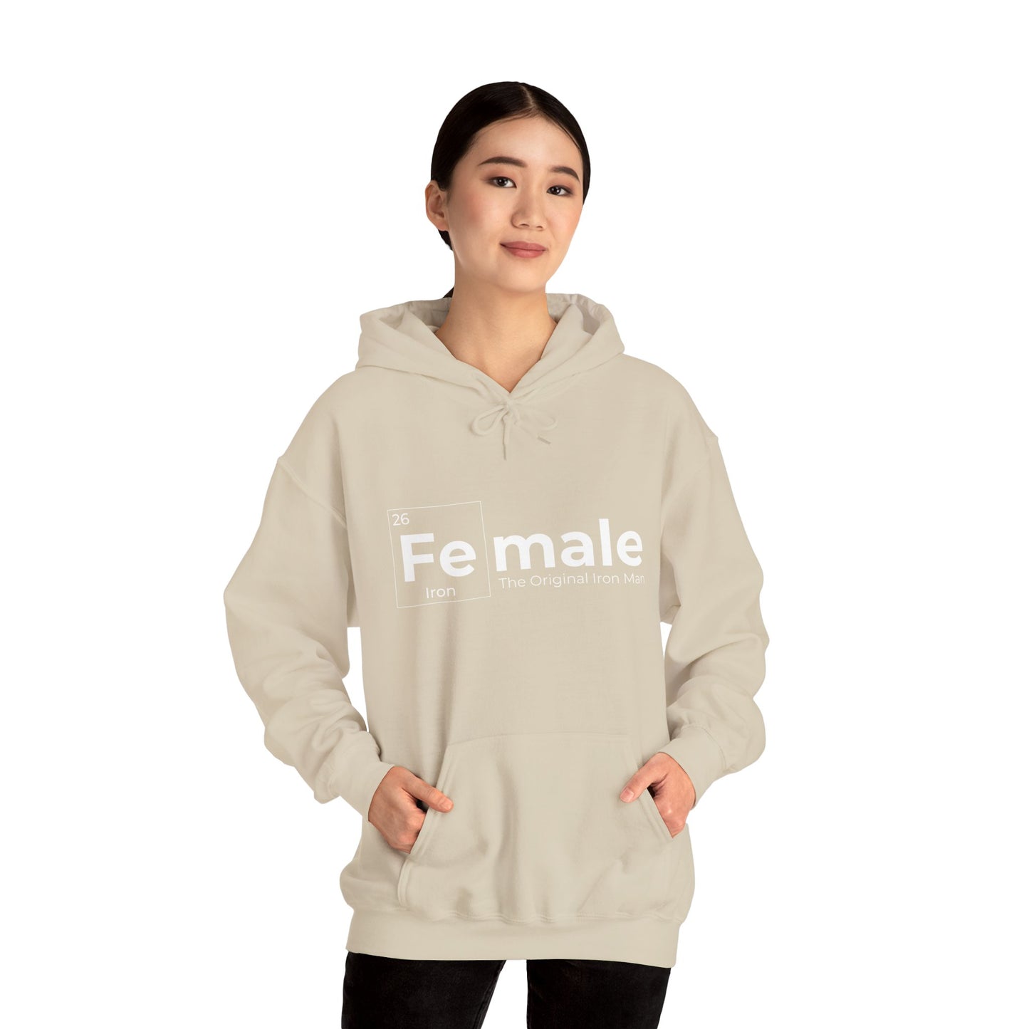 Female Iron Man Unisex Heavy Blend™ Hooded Sweatshirt