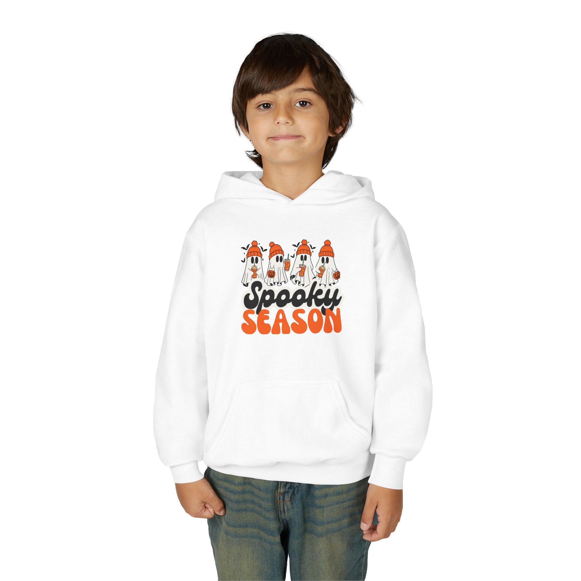 Spooky Season Youth Hoodie – Cozy Halloween & Fall Sweatshirt for Kids