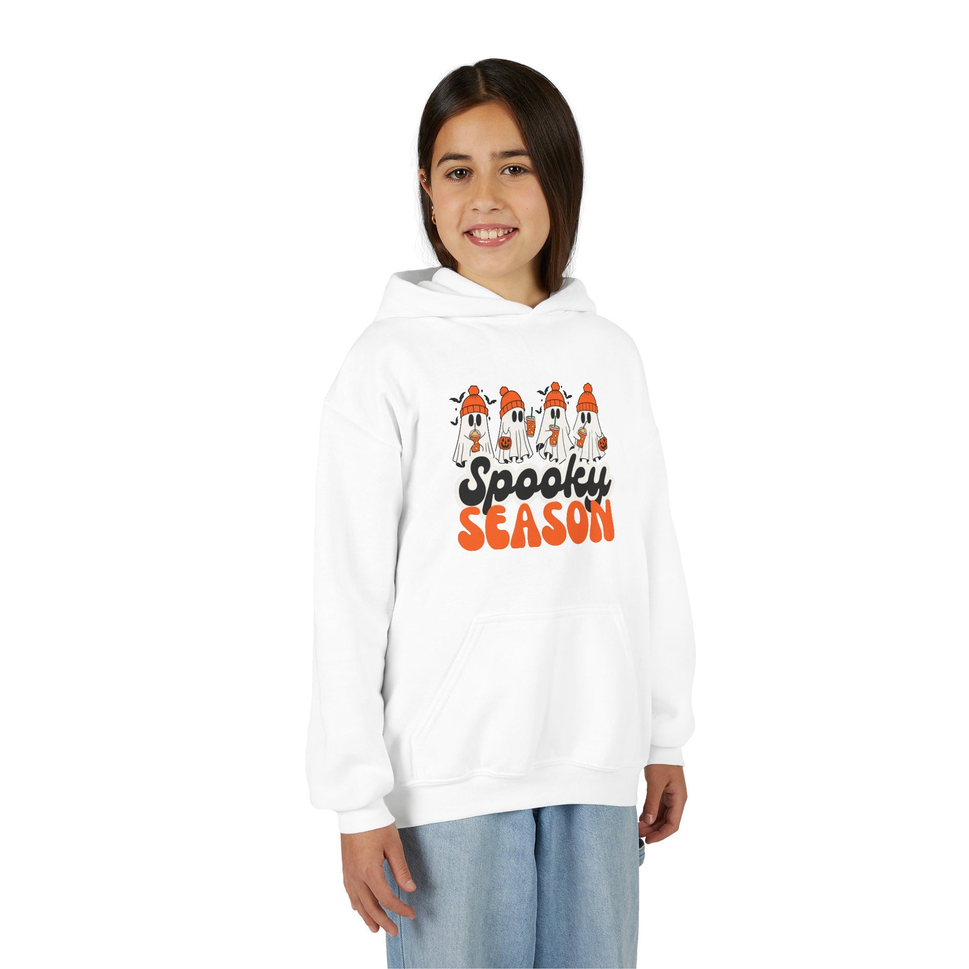 Spooky Season Youth Hoodie – Cozy Halloween & Fall Sweatshirt for Kids
