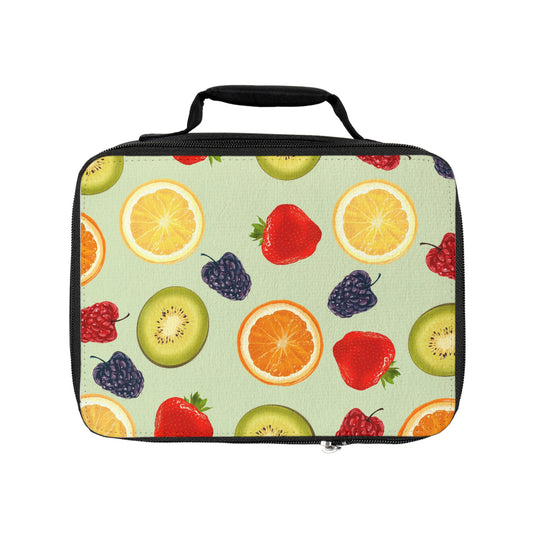 Colorful Fruit Print Lunch Bag - Stylish Insulated Cooler for Kids & Adults