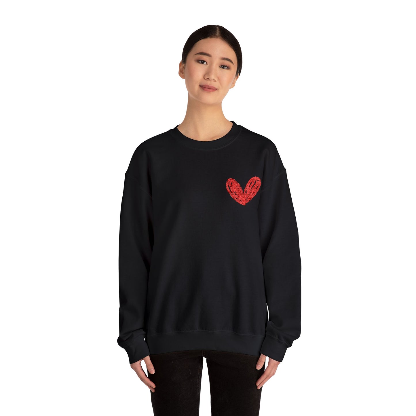 Cozy Heart Crewneck Sweatshirt - Perfect for Valentine's Day and Everyday Comfort