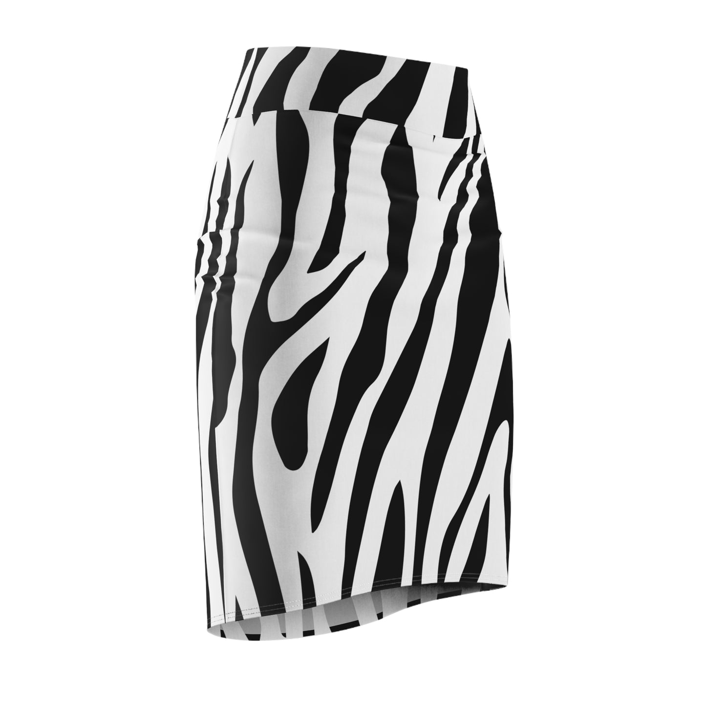 Chic Black and White Zebra Print Women's Pencil Skirt - Fashionable and Versatile for Any Occasion