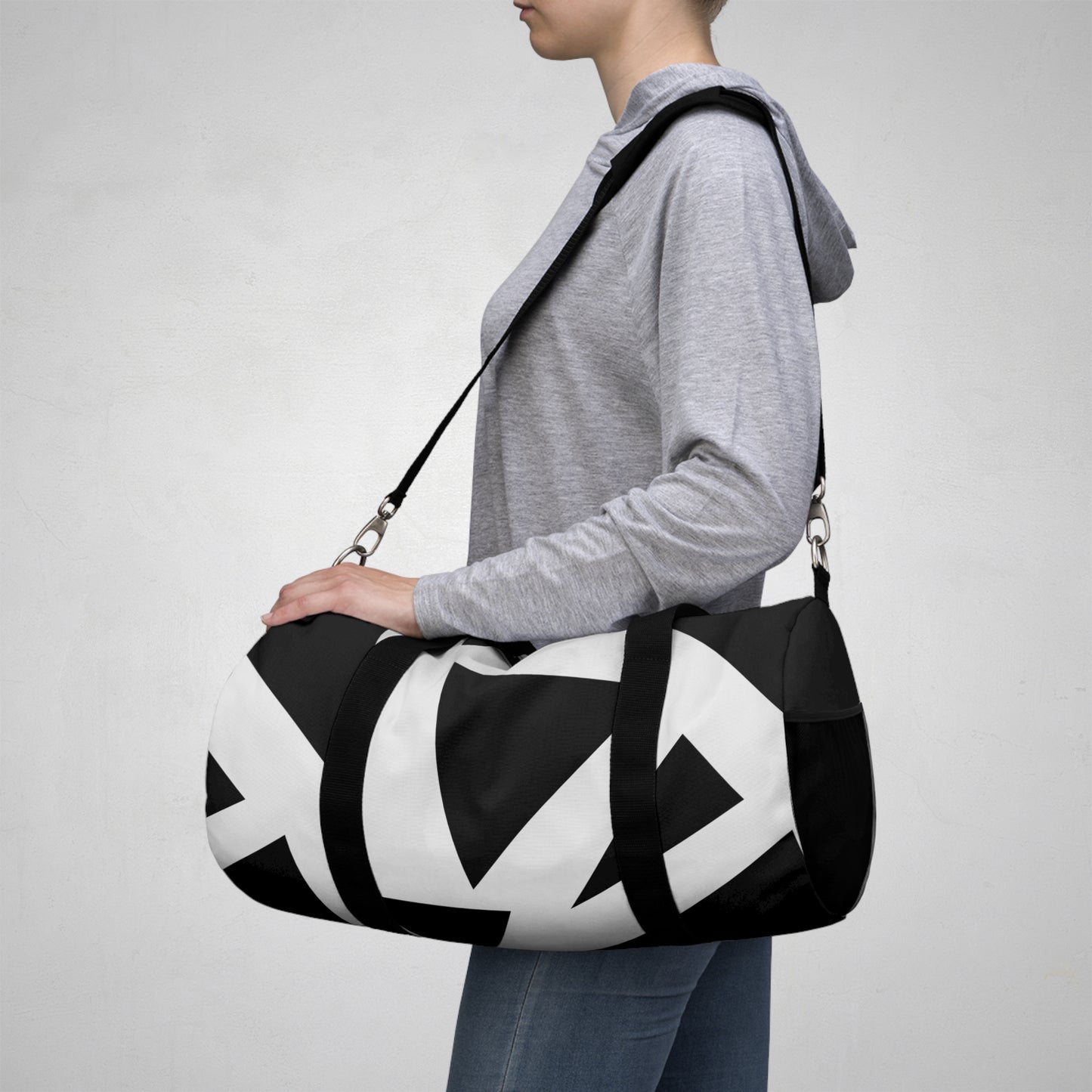 Modern Geometric Duffel Bag - Stylish Travel Companion for Gym, Sports & Weekend Getaways