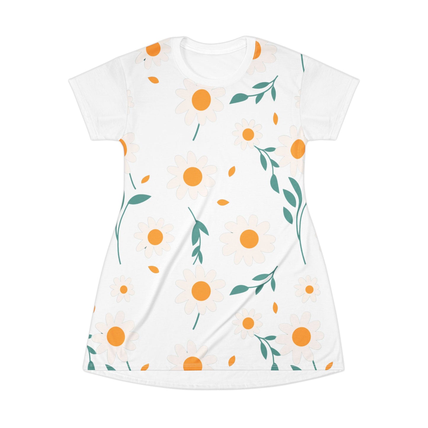 Sunshine Floral T-Shirt Dress for Spring & Summer