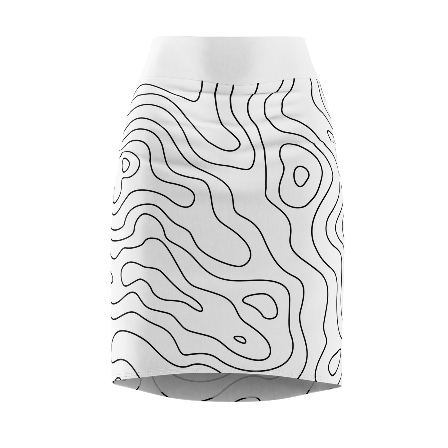 Abstract Line Art Women's Pencil Skirt - Modern Elegance for Every Occasion