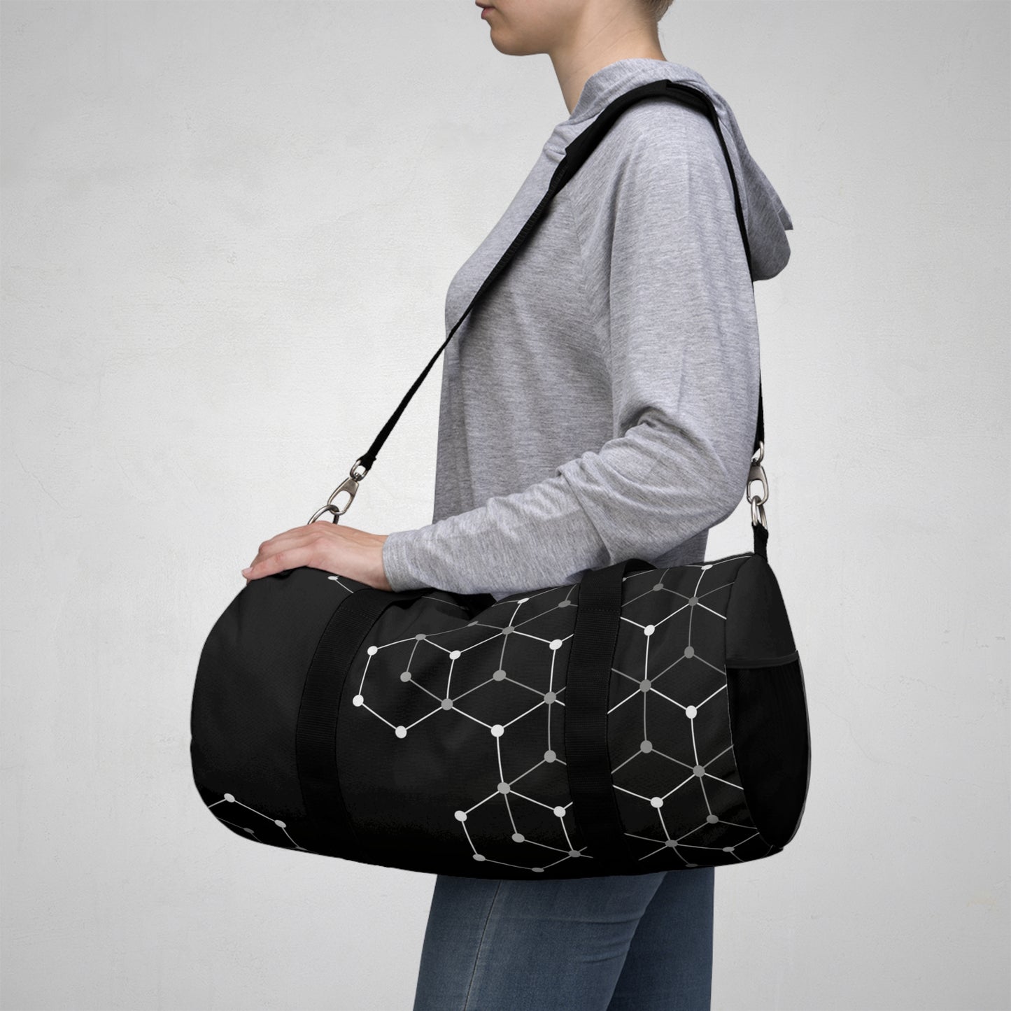 Modern Geometric Duffel Bag - Trendy Sports and Travel Gear