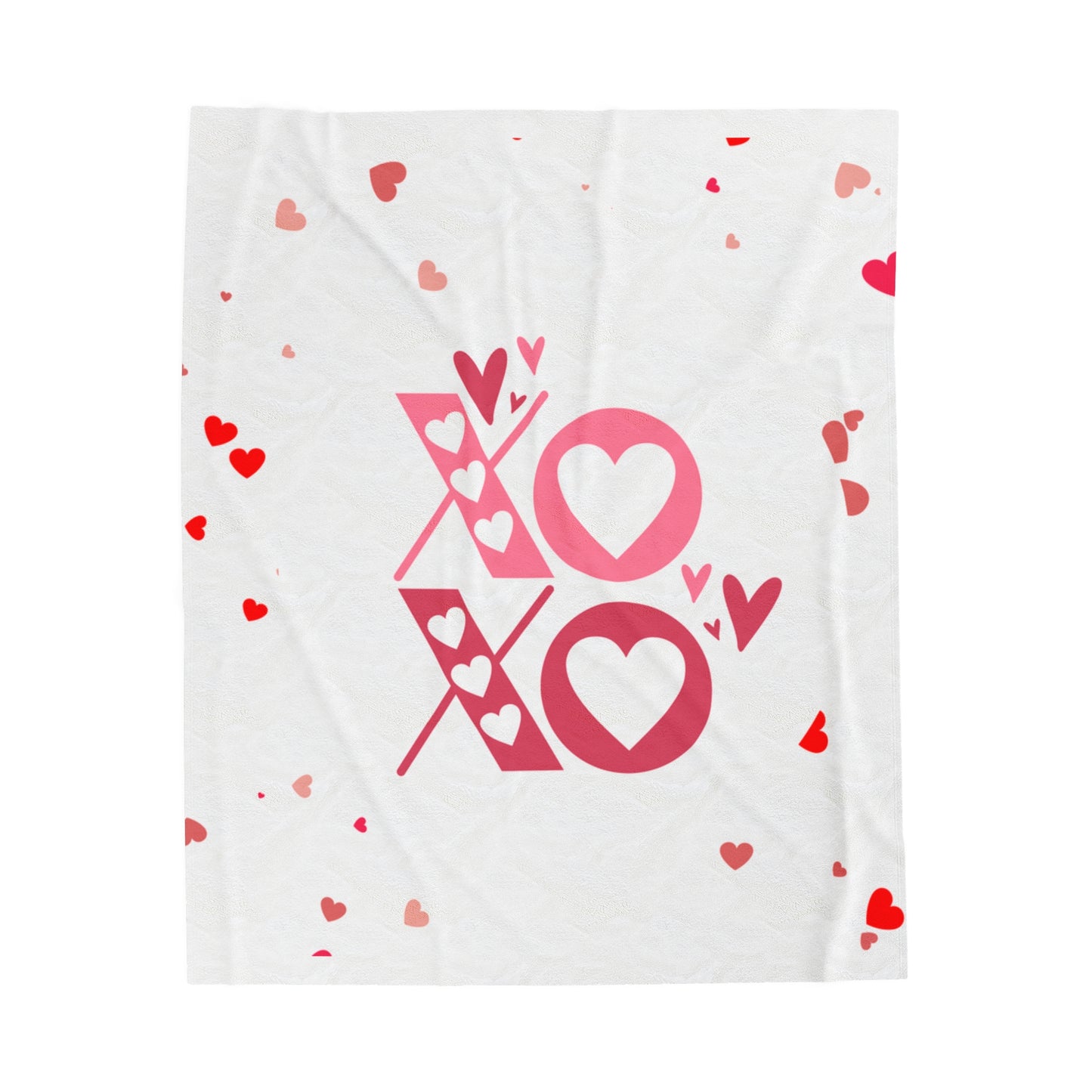 XOXO Heart Plush Blanket - Cozy Valentine’s Day Gift