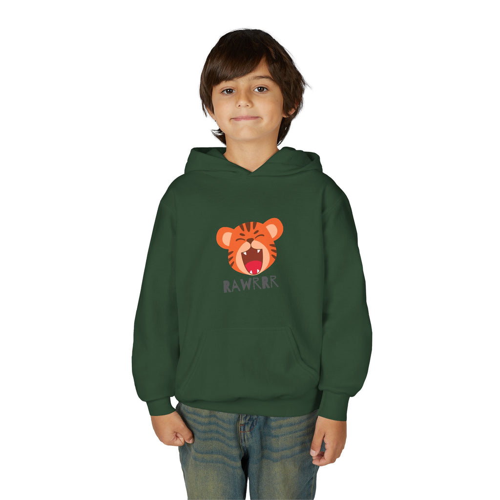 Youth Tiger Print Hoodie – Comfortable & Stylish Sweatshirt for Kids