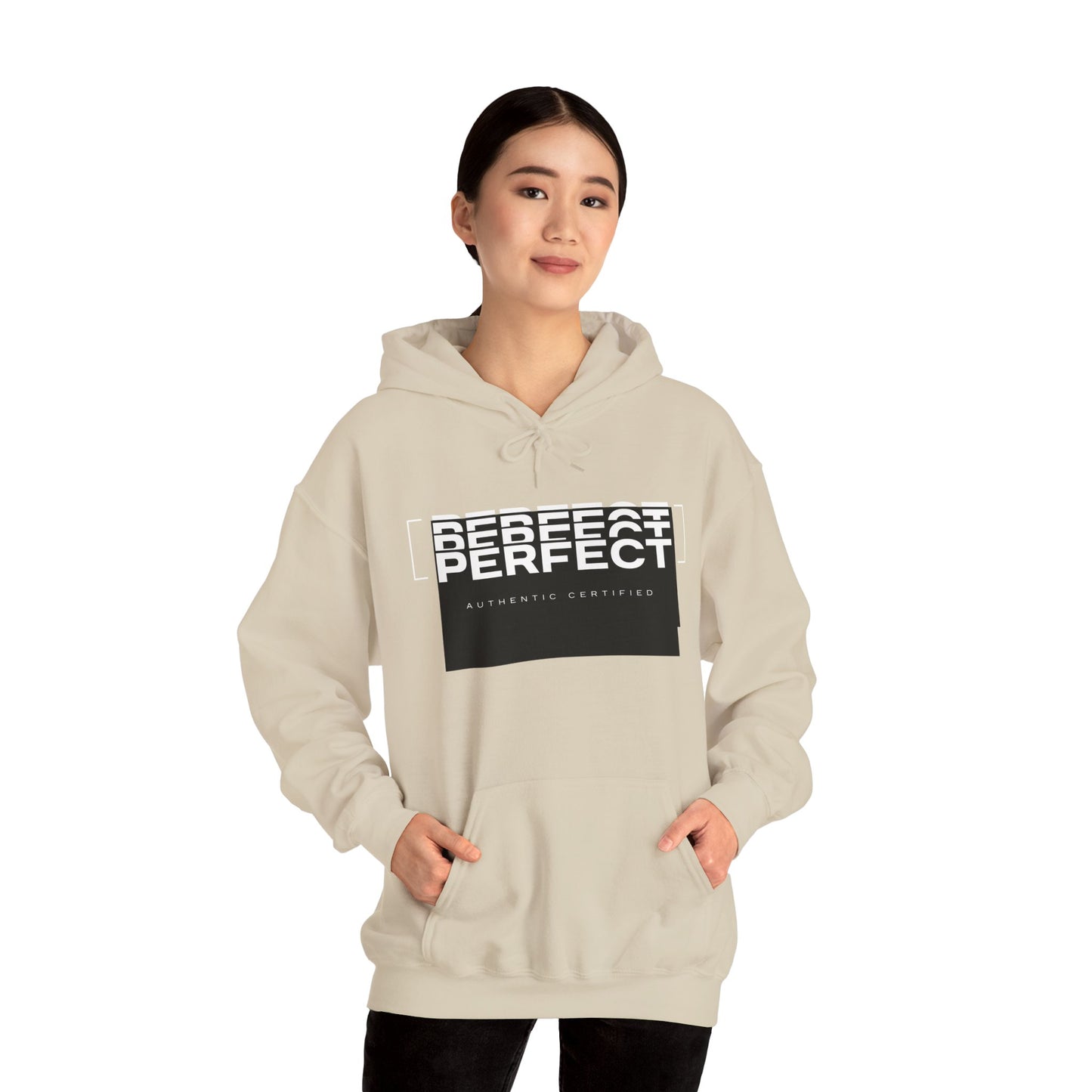 Unisex Heavy Blend™ Hoodie - 'Defeat Perfect' Graphic Sweatshirt