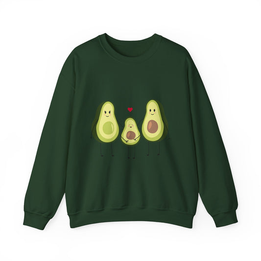 Cute Avocado Family Unisex Crewneck Sweatshirt - Perfect for Food Lovers