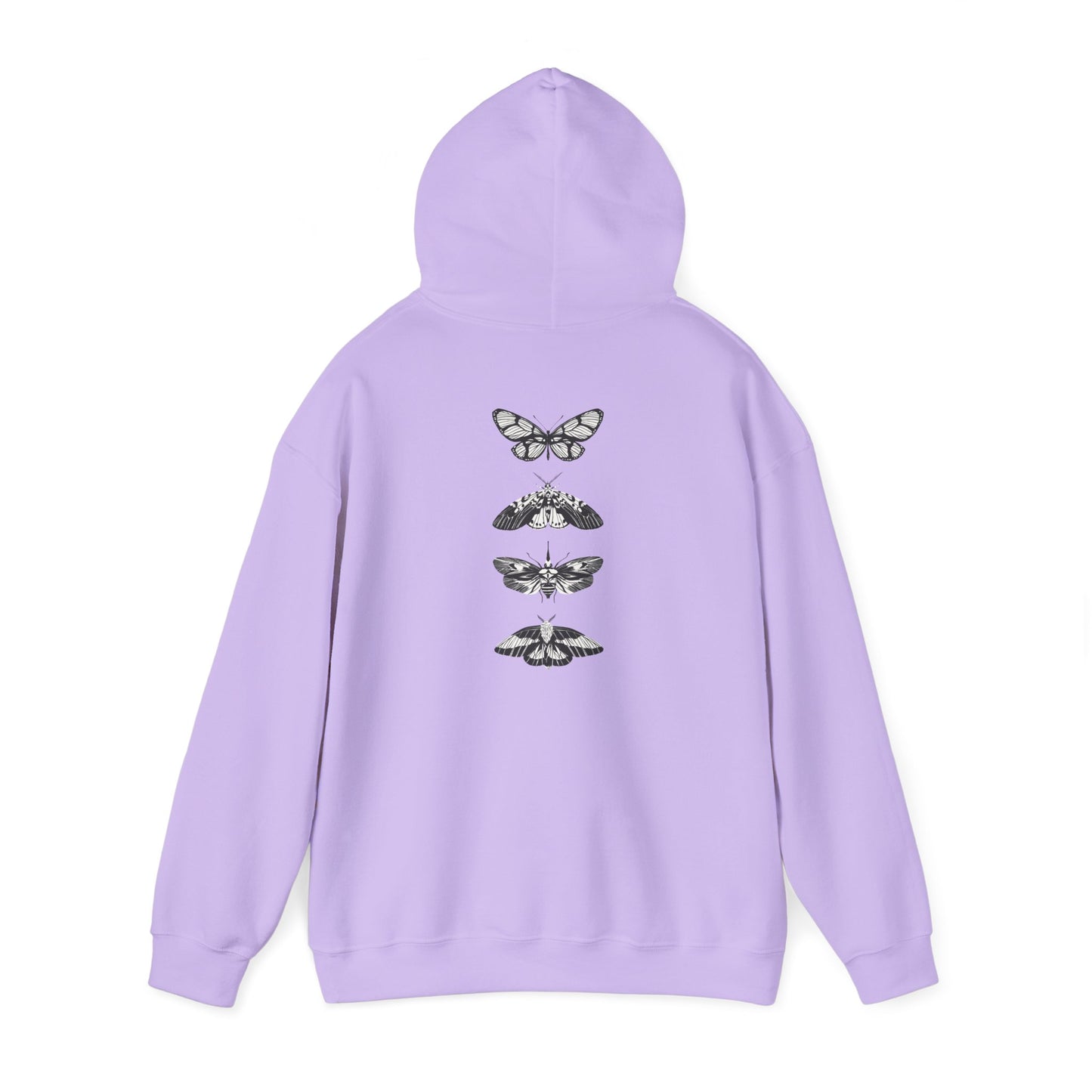 Butterfly Design Unisex Heavy Blend Hoodie – Cozy and Stylish for Nature Lovers