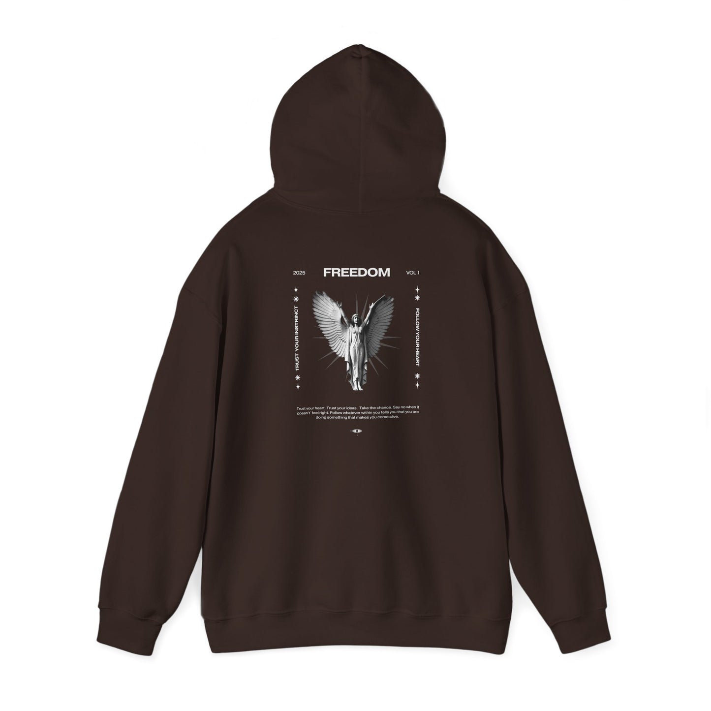 Unisex Heavy Blend™ Hooded Sweatshirt - Angel Wings Graphic Design