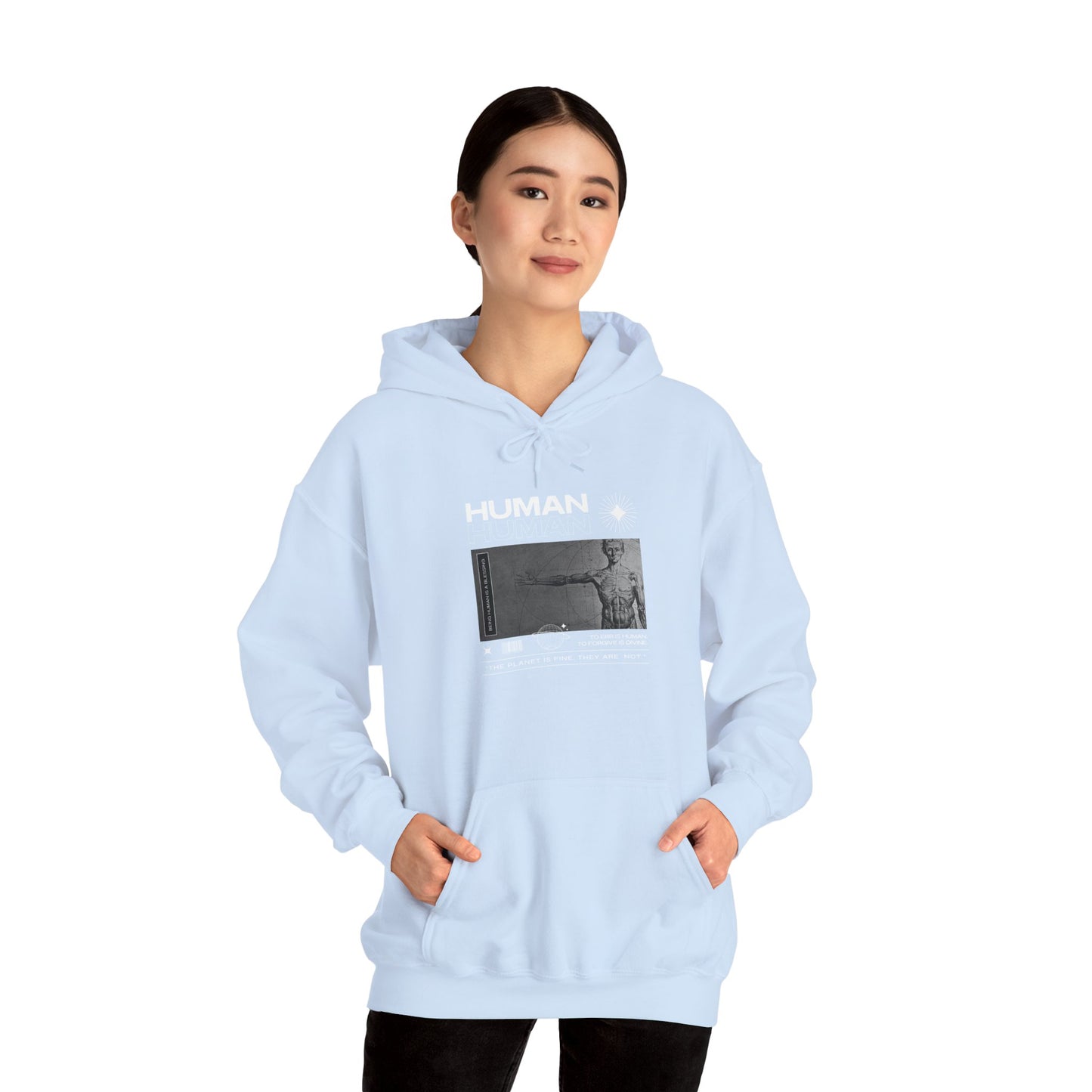 Human Graphic Unisex Heavy Blend Hooded Sweatshirt - Embrace Humanity