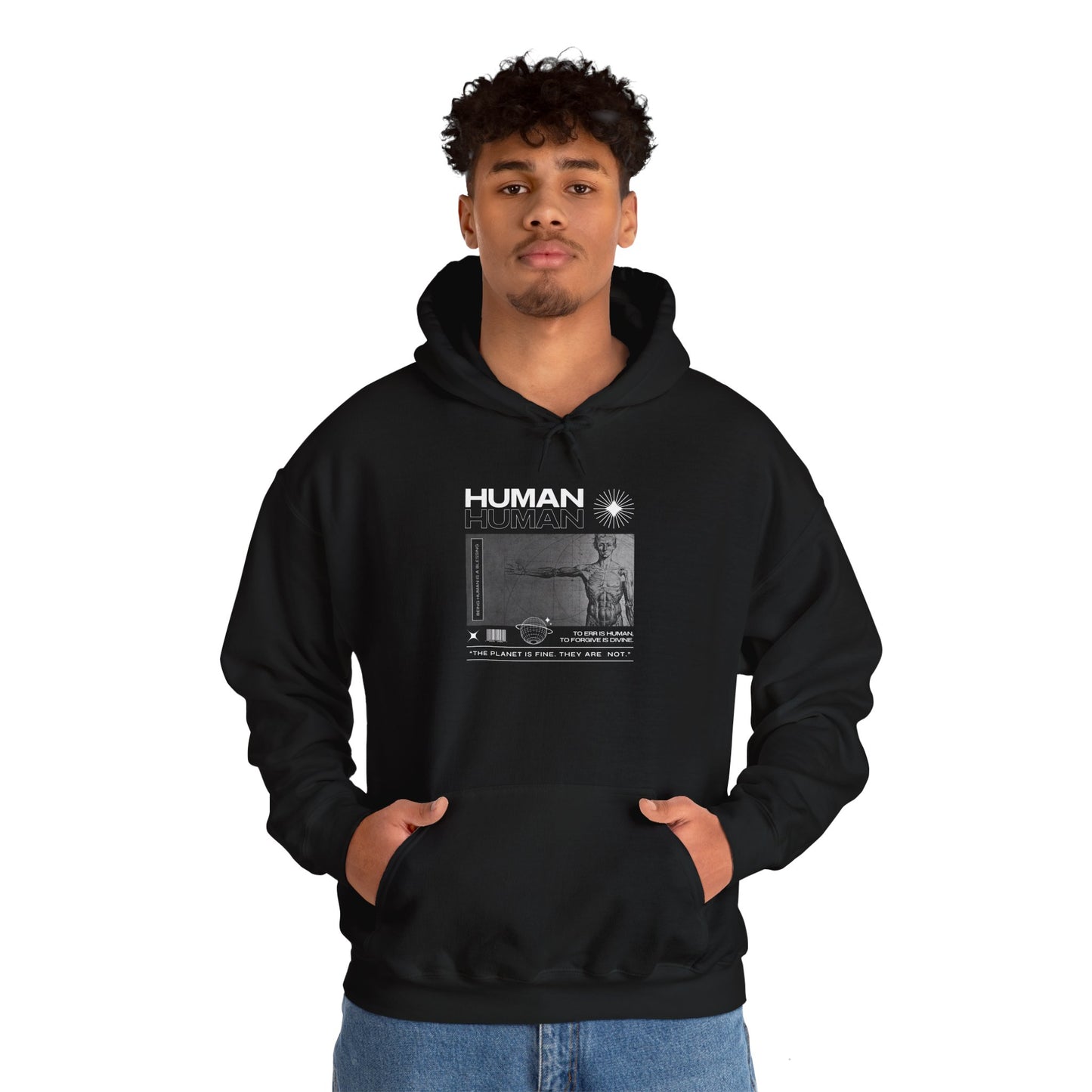 Human Graphic Unisex Heavy Blend Hooded Sweatshirt - Embrace Humanity