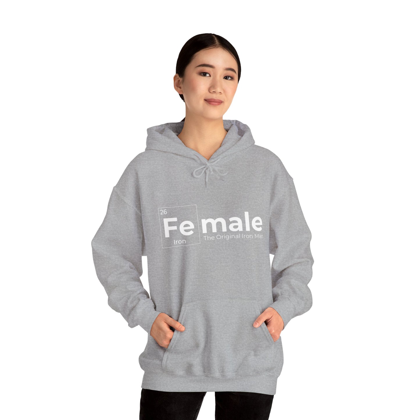 Female Iron Man Unisex Heavy Blend™ Hooded Sweatshirt