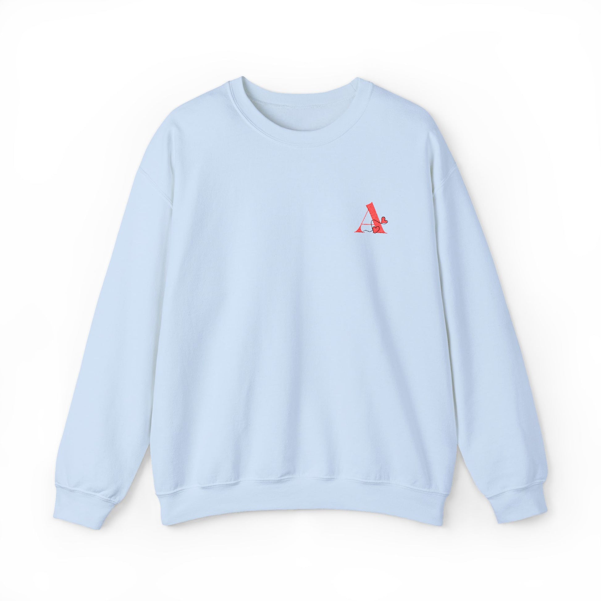 Casual Unisex Crewneck Sweatshirt with Chic Red 'A+' Design