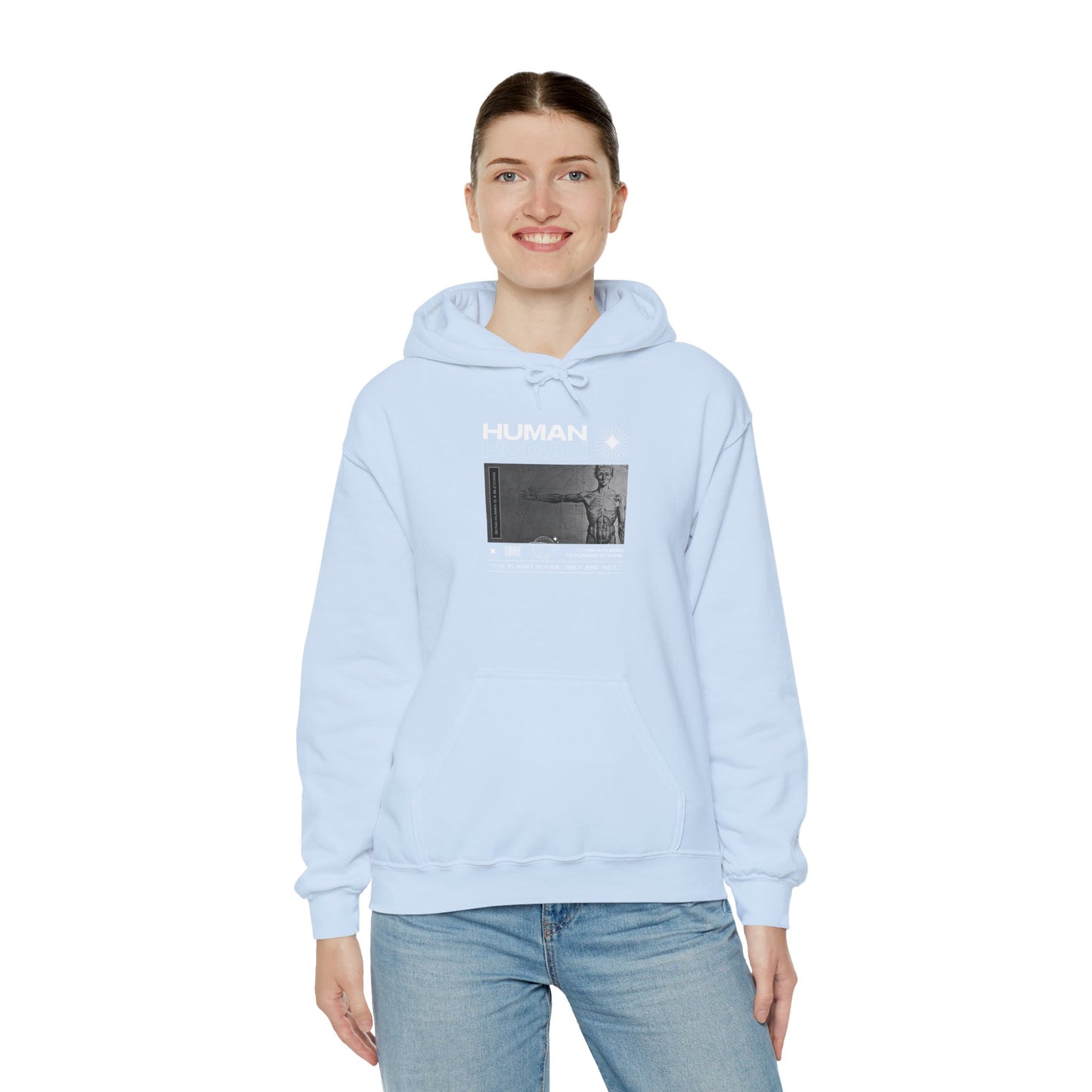 Human Graphic Unisex Heavy Blend Hooded Sweatshirt - Embrace Humanity