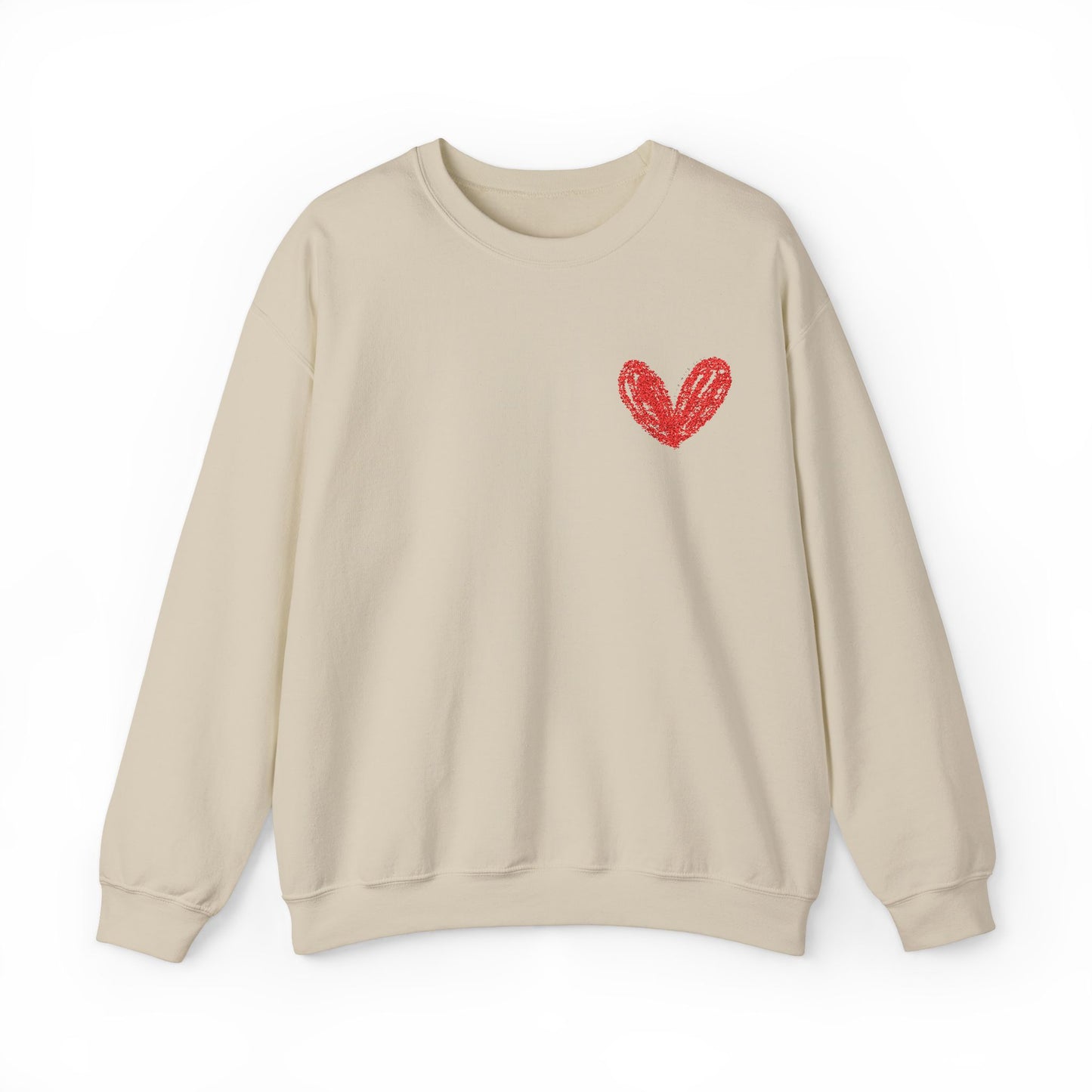 Cozy Heart Crewneck Sweatshirt - Perfect for Valentine's Day and Everyday Comfort