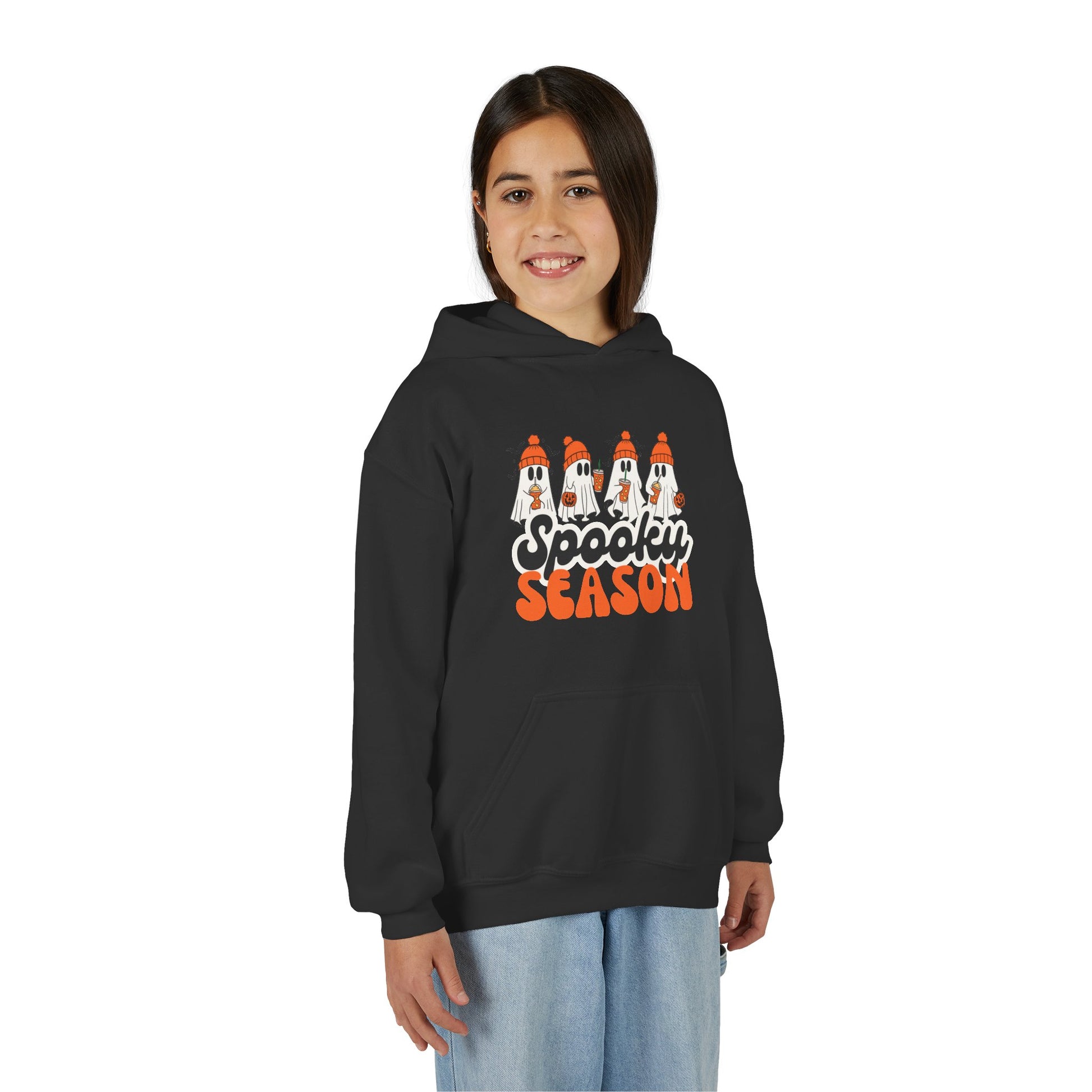 Spooky Season Youth Hoodie – Cozy Halloween & Fall Sweatshirt for Kids
