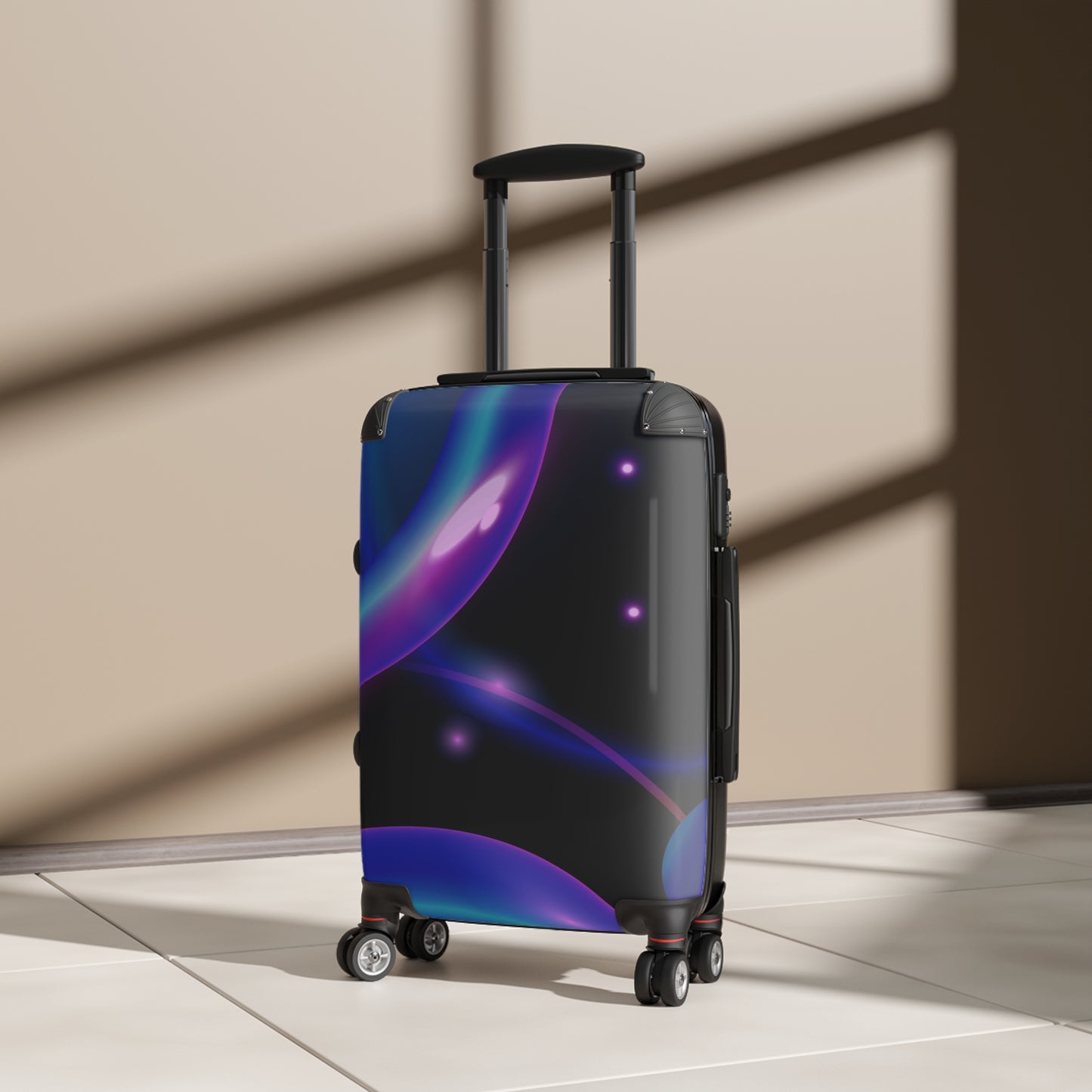 Vibrant Abstract Design Suitcase - Eye-Catching Luggage for Travel Enthusiasts