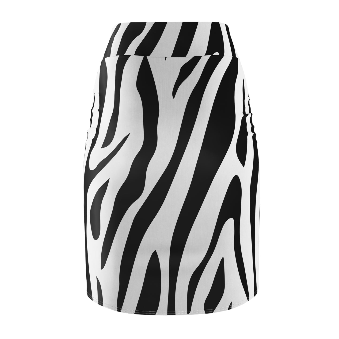 Chic Black and White Zebra Print Women's Pencil Skirt - Fashionable and Versatile for Any Occasion