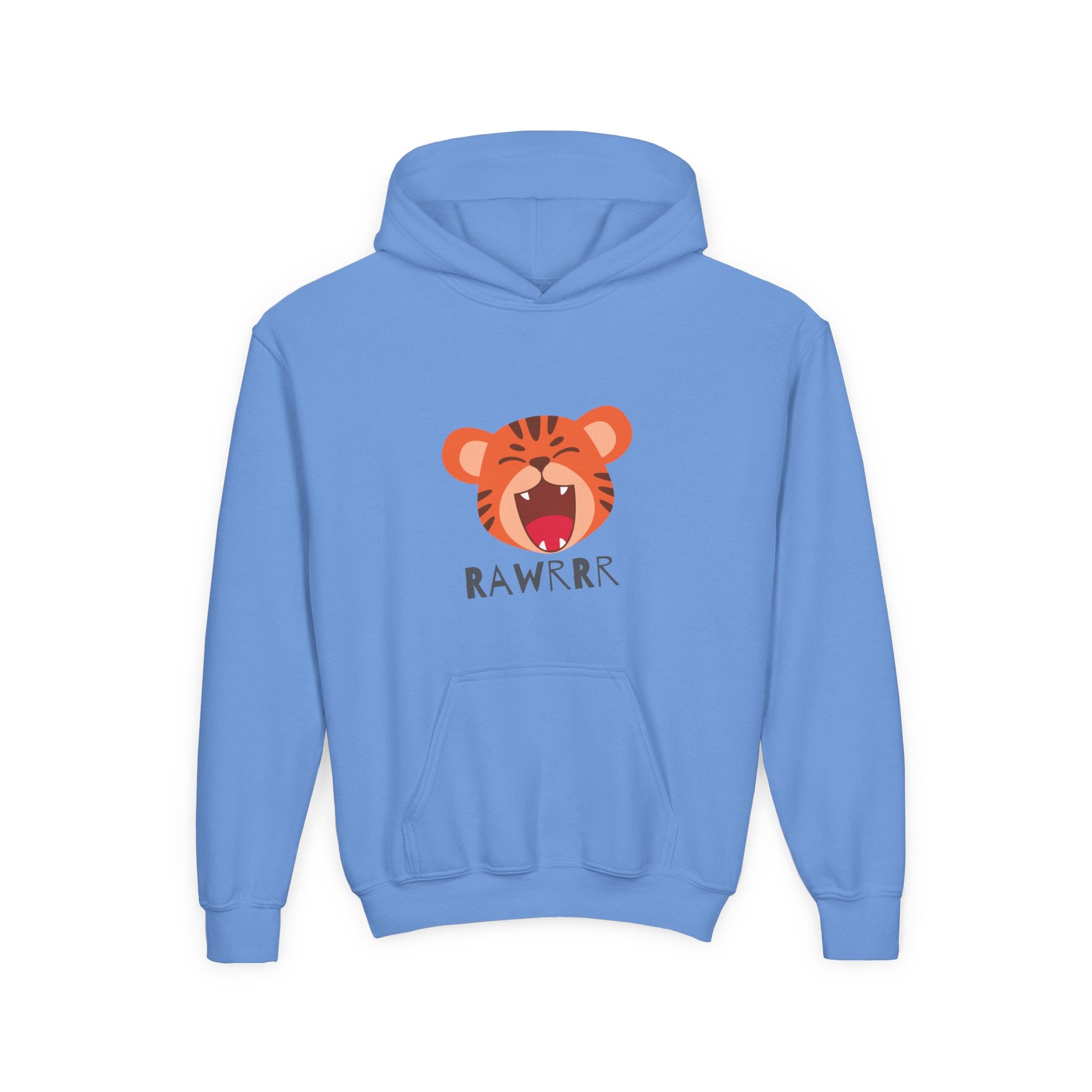 Youth Tiger Print Hoodie – Comfortable & Stylish Sweatshirt for Kids