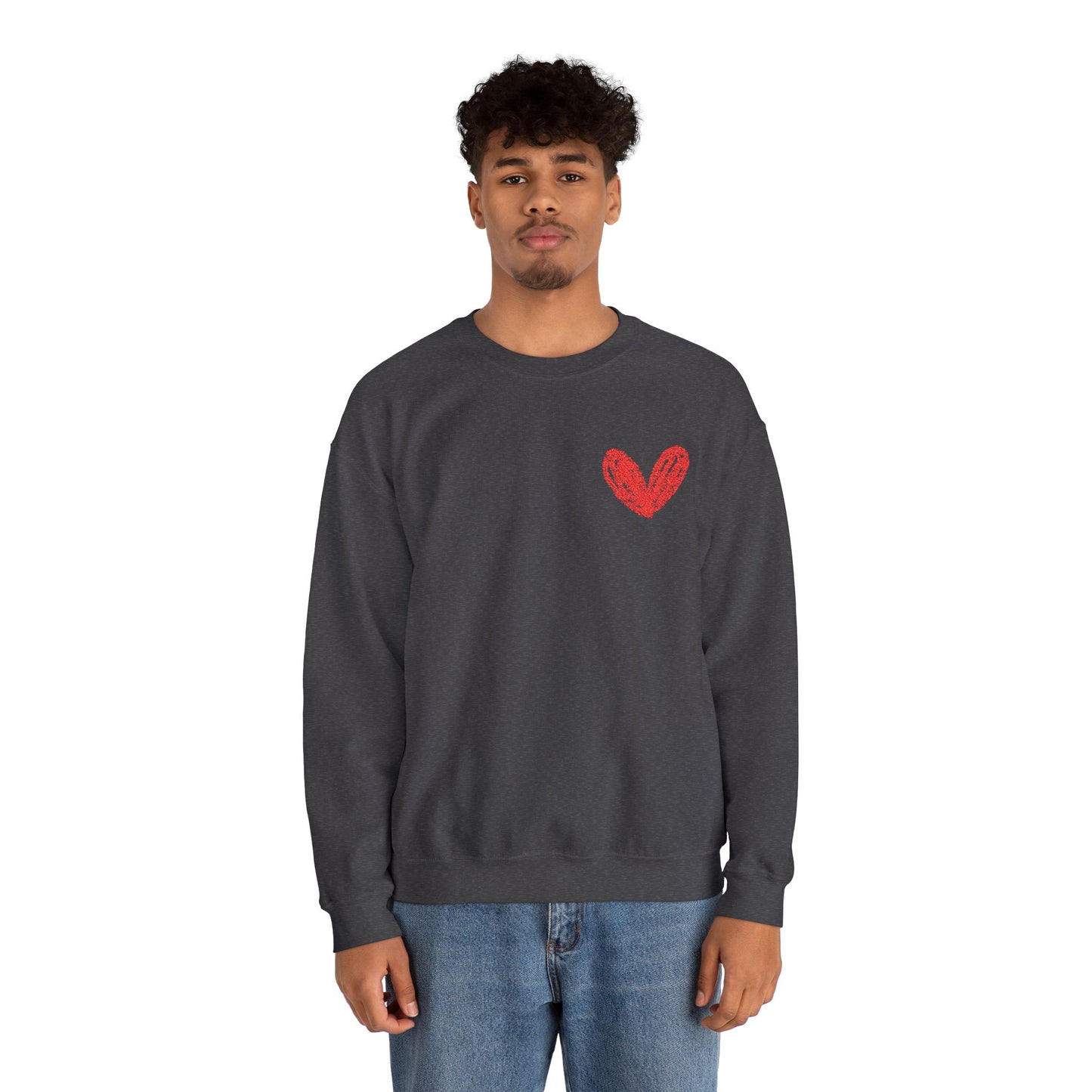 Cozy Heart Crewneck Sweatshirt - Perfect for Valentine's Day and Everyday Comfort