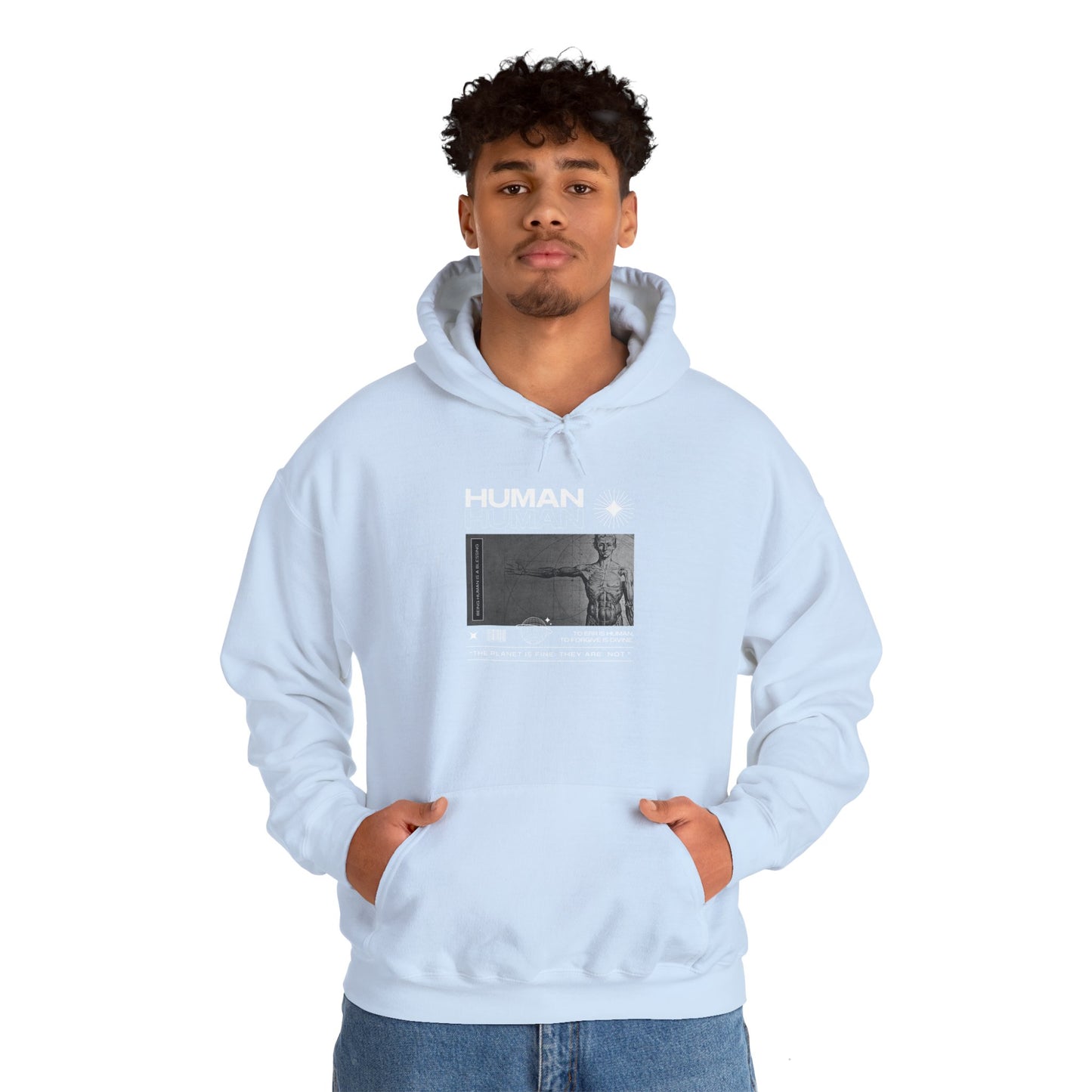 Human Graphic Unisex Heavy Blend Hooded Sweatshirt - Embrace Humanity