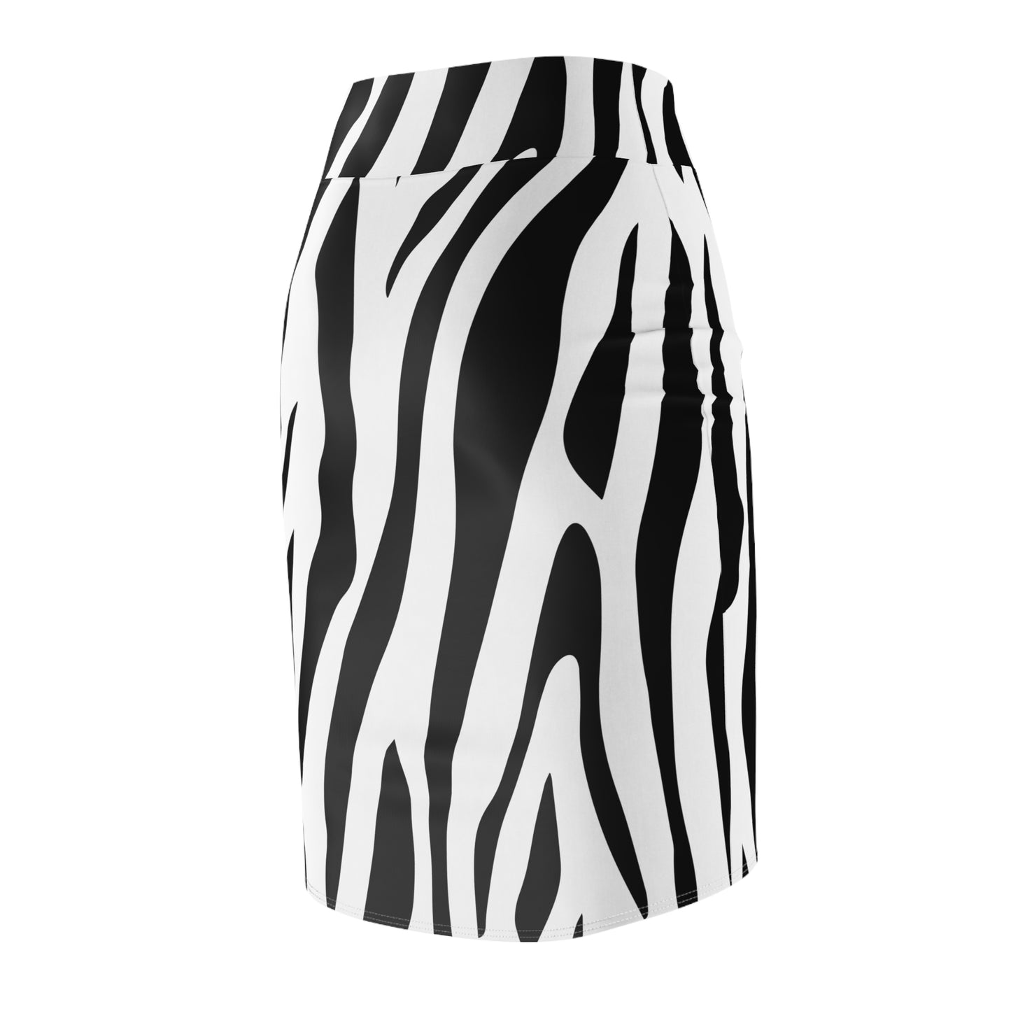 Chic Black and White Zebra Print Women's Pencil Skirt - Fashionable and Versatile for Any Occasion