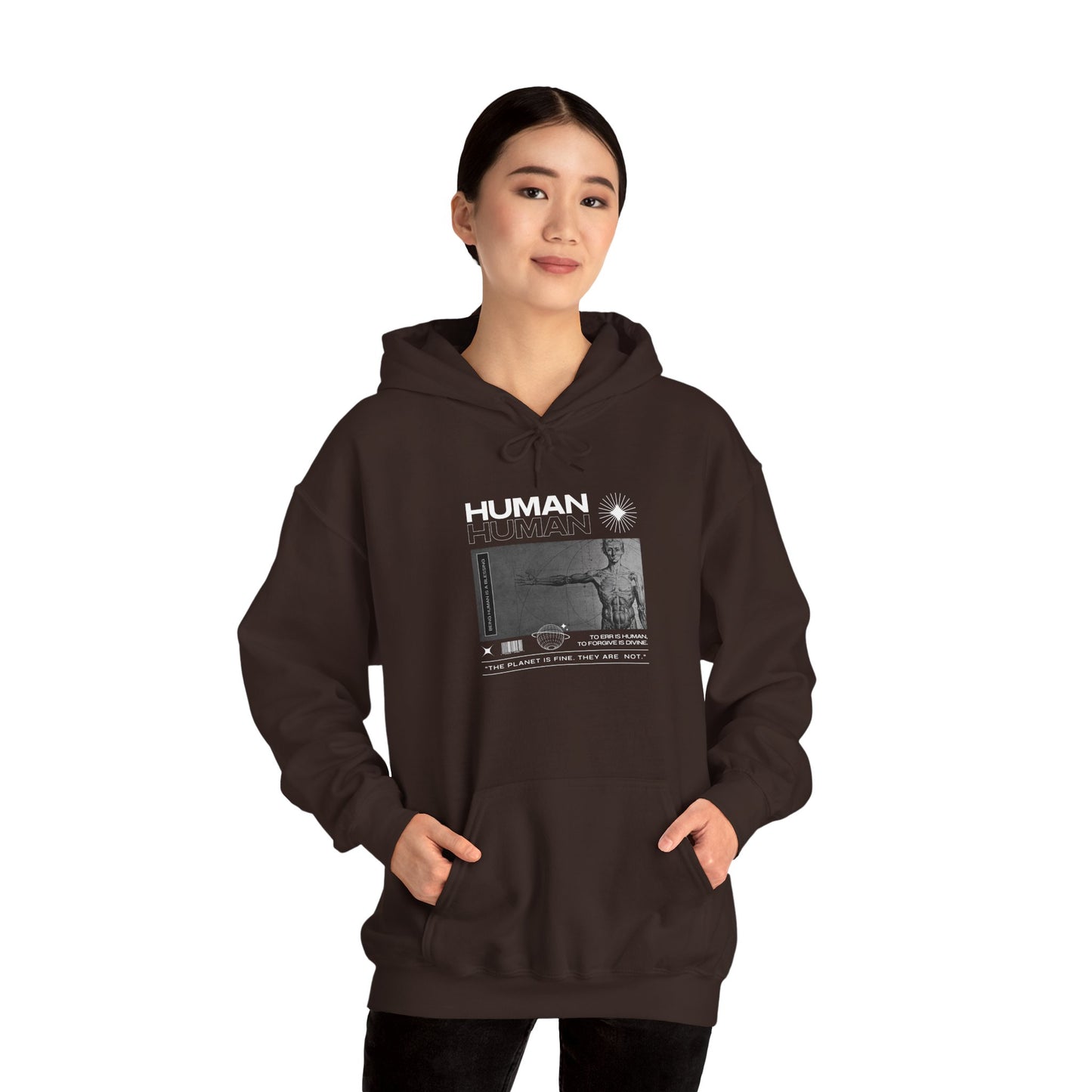 Human Graphic Unisex Heavy Blend Hooded Sweatshirt - Embrace Humanity