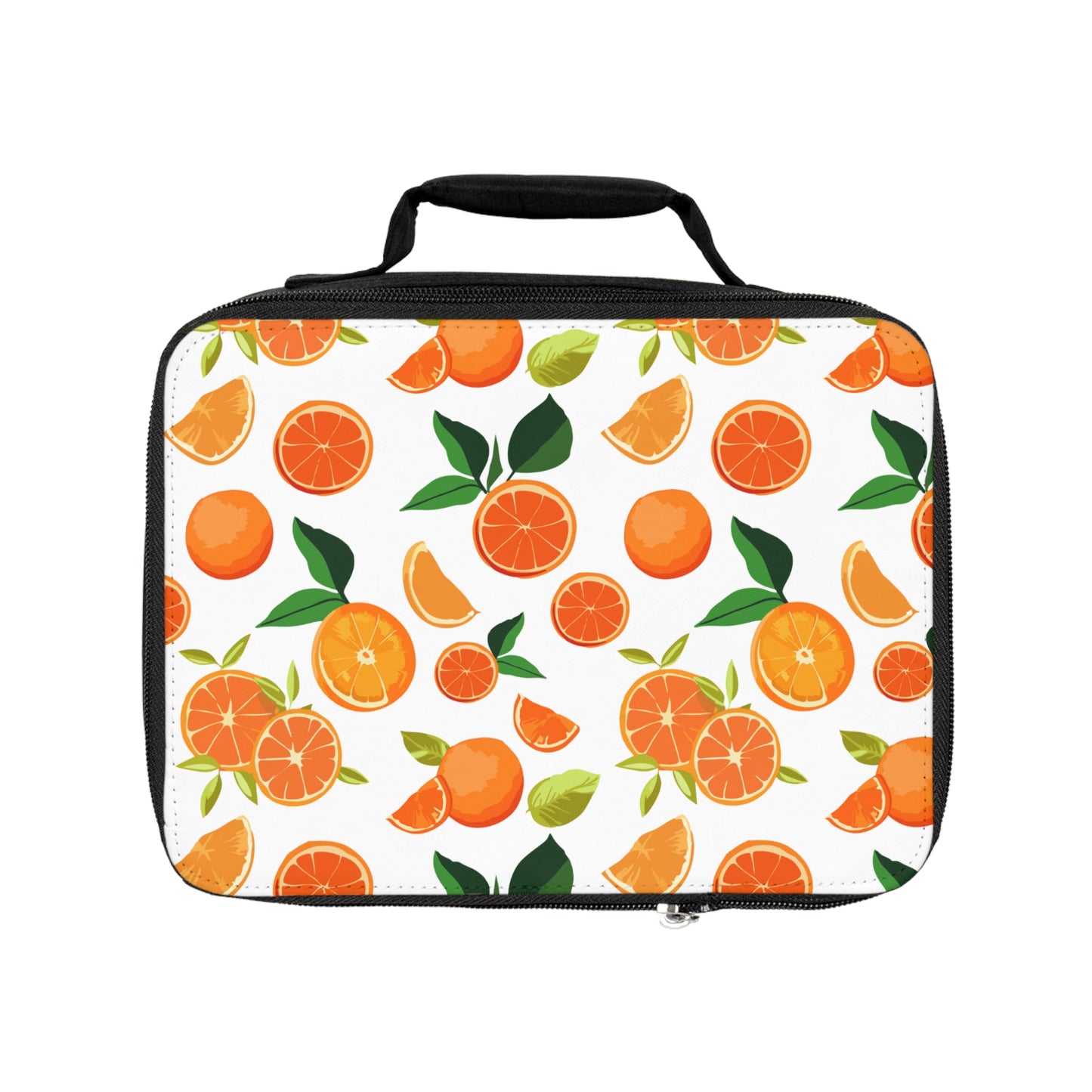 Citrus Pattern Insulated Lunch Bag - Vibrant Fruit Design for Kids & Adults