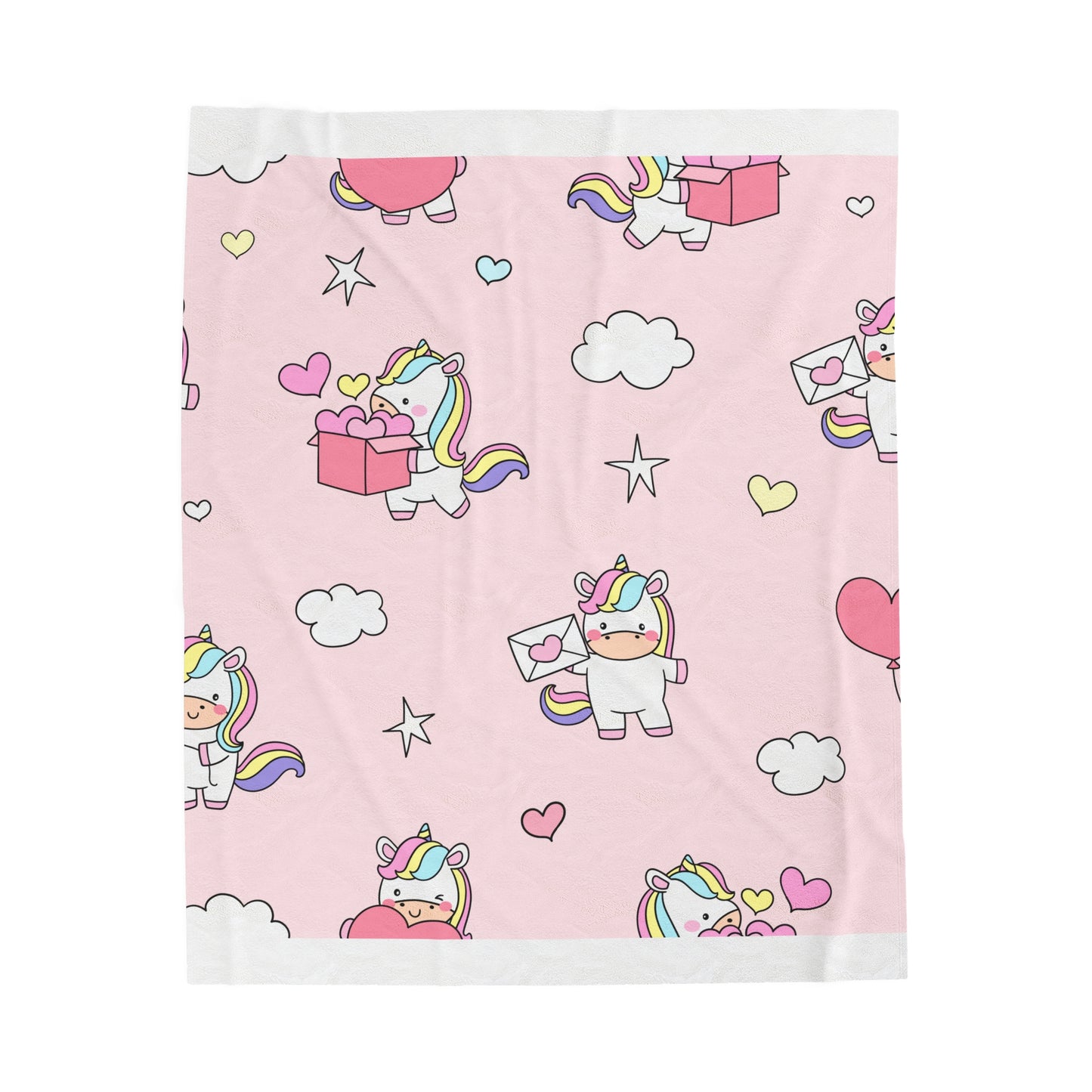 Whimsical Unicorn Plush Blanket for Kids - Soft and Cozy Gift