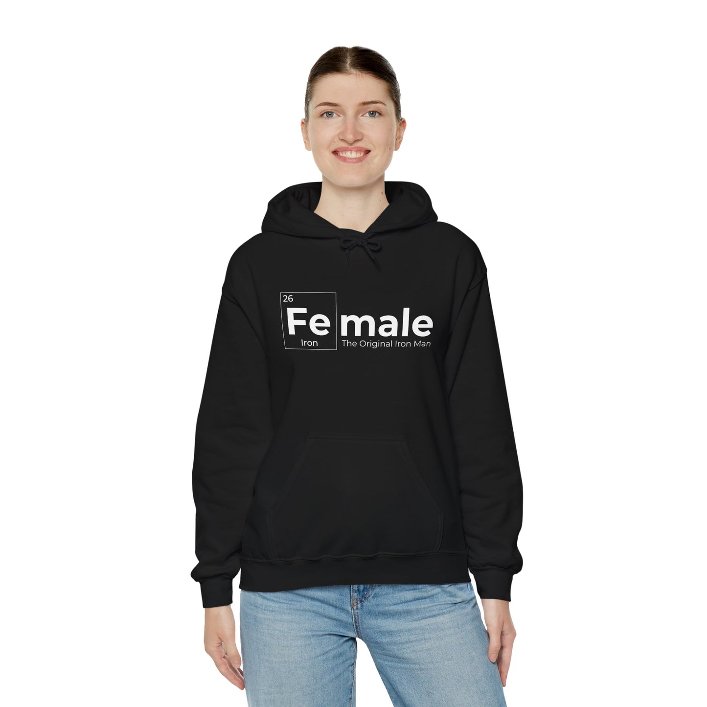 Female Iron Man Unisex Heavy Blend™ Hooded Sweatshirt