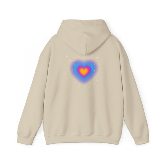 Rainbow Heart Unisex Hoodie - Cozy and Vibrant Sweatshirt for All Occasions