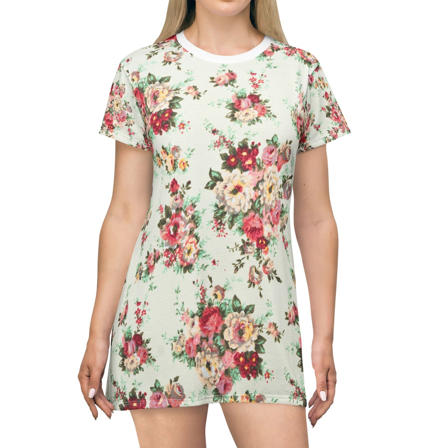 Floral Print T-Shirt Dress | Casual Summer Dress for Women | Perfect for Spring Events