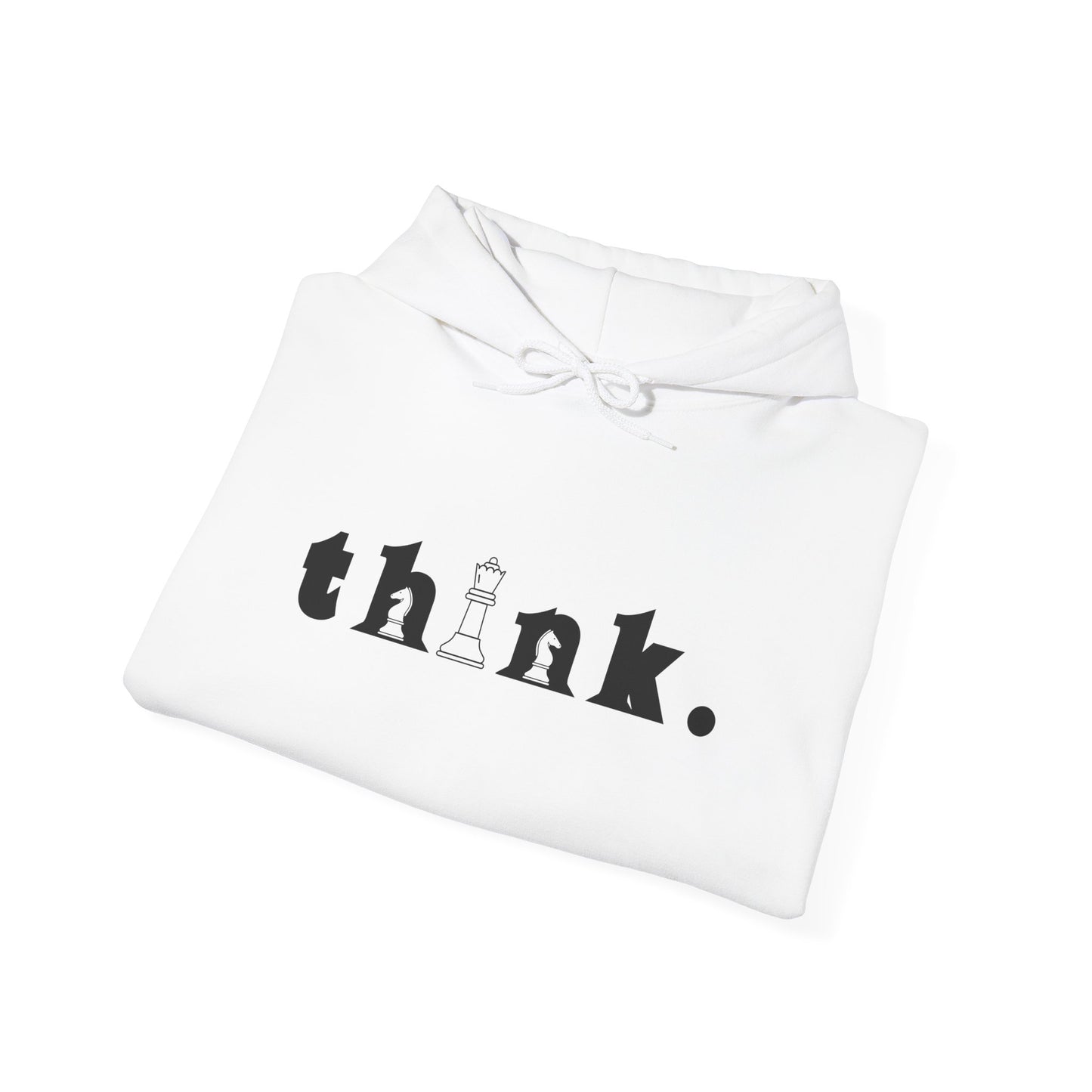 Think. Unisex Heavy Blend™ Hoodie - Inspirational Chess Design