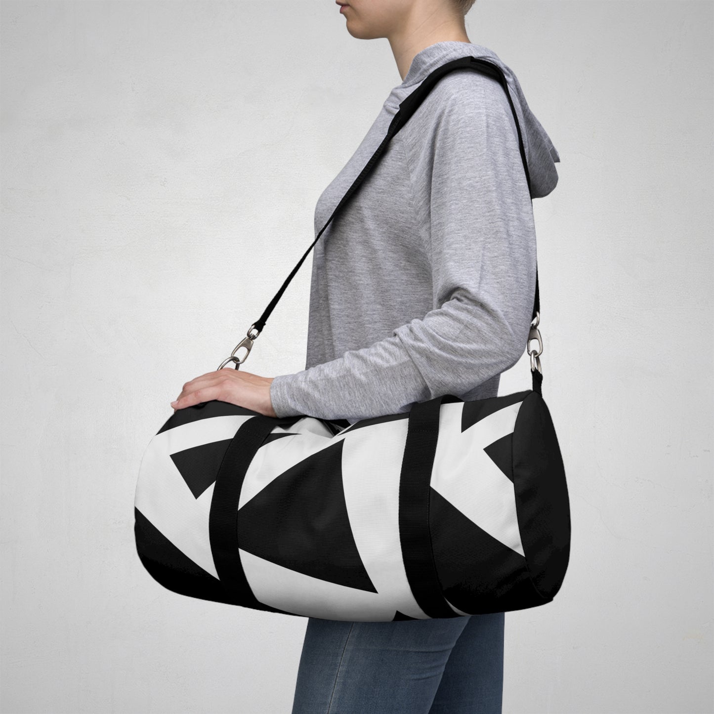 Modern Geometric Duffel Bag - Stylish Travel Companion for Gym, Sports & Weekend Getaways