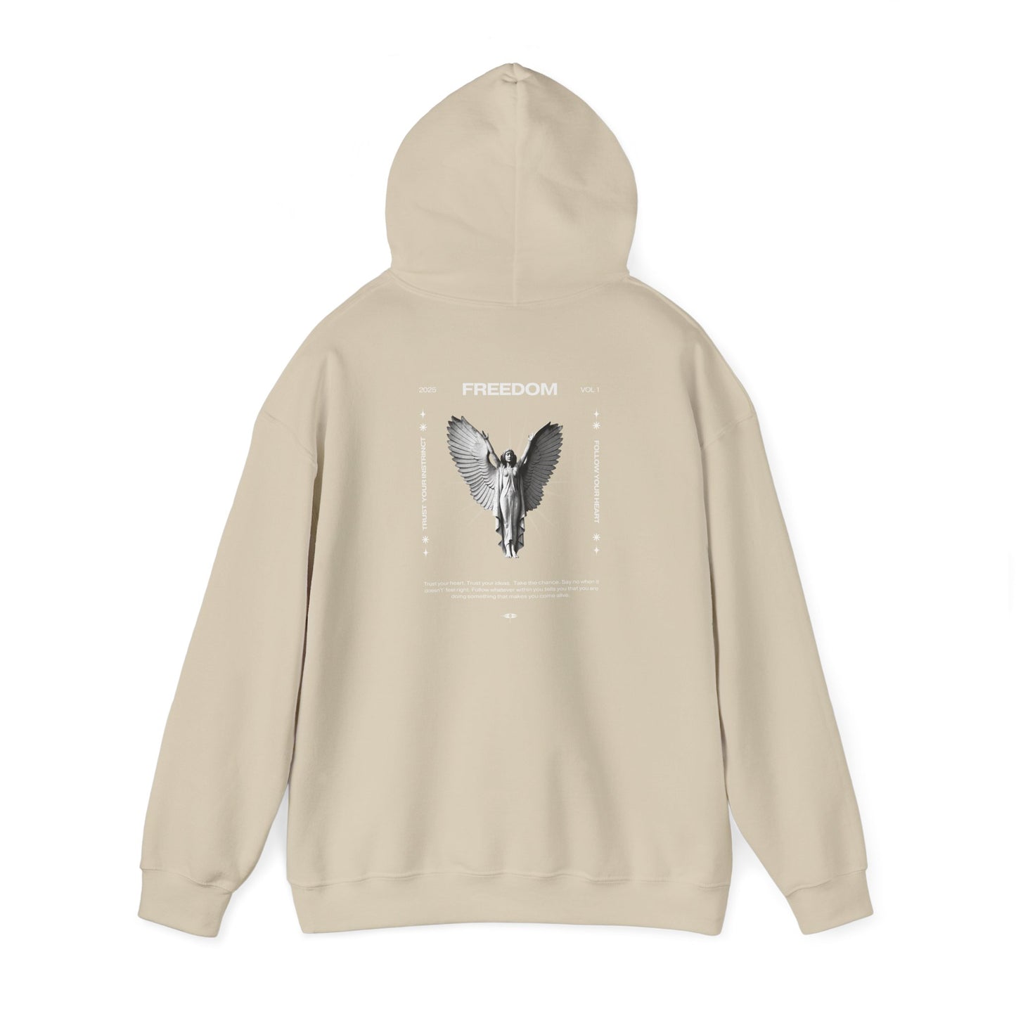 Unisex Heavy Blend™ Hooded Sweatshirt - Angel Wings Graphic Design