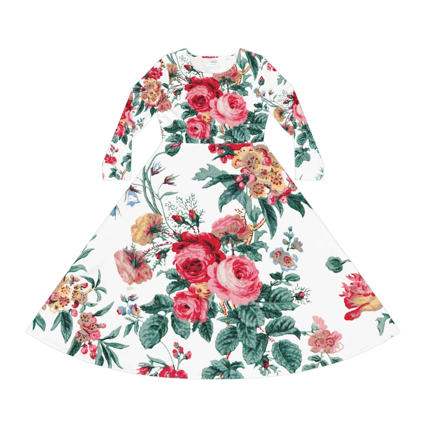 Elegant Floral Long Sleeve Dance Dress for Women - Perfect for Spring Celebrations