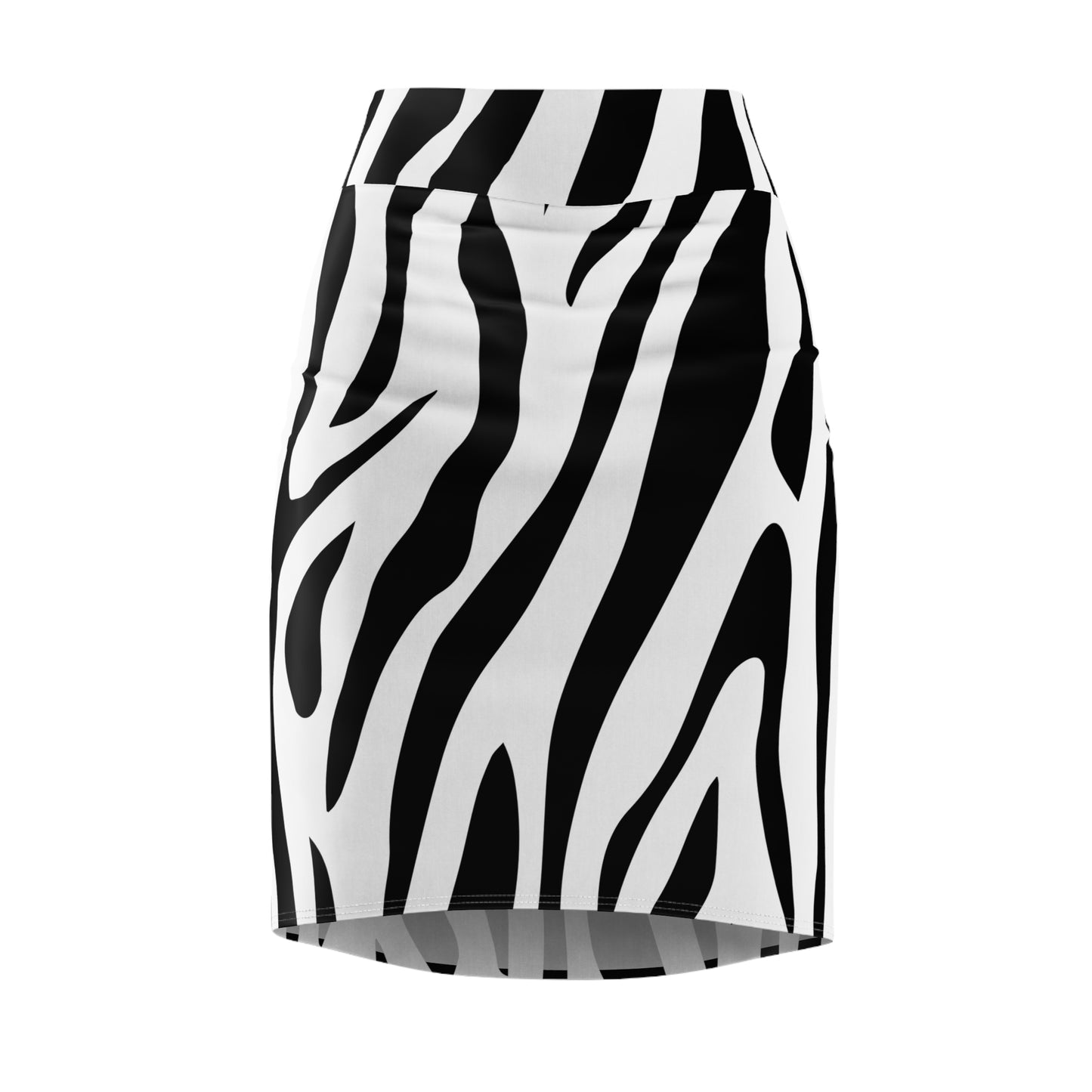 Chic Black and White Zebra Print Women's Pencil Skirt - Fashionable and Versatile for Any Occasion