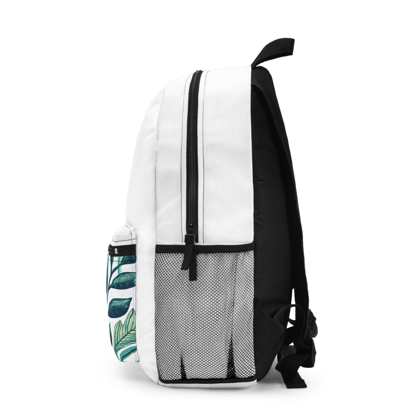 Tropical Botanical Print Backpack - Stylish Travel Companion with Vibrant Greenery Design