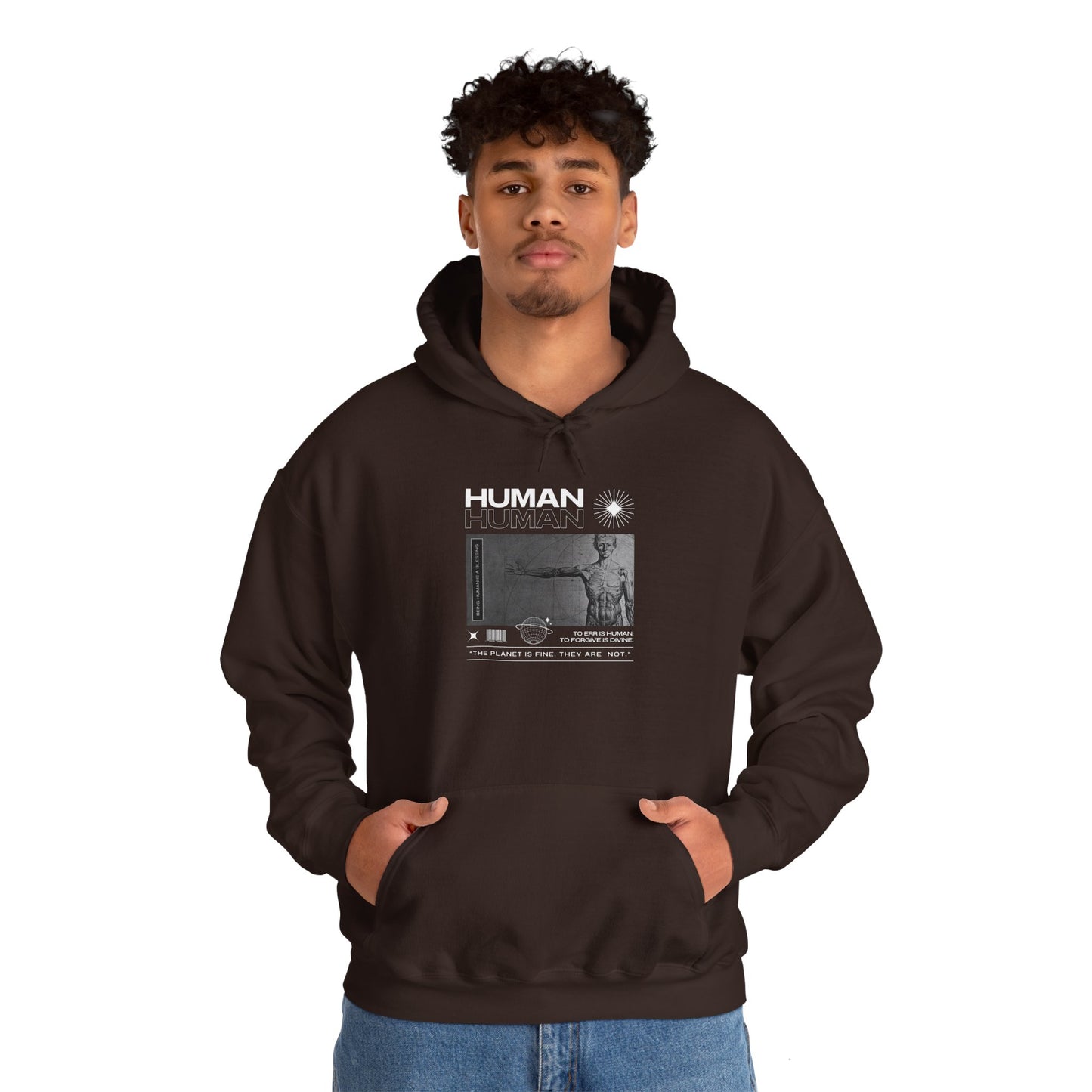 Human Graphic Unisex Heavy Blend Hooded Sweatshirt - Embrace Humanity