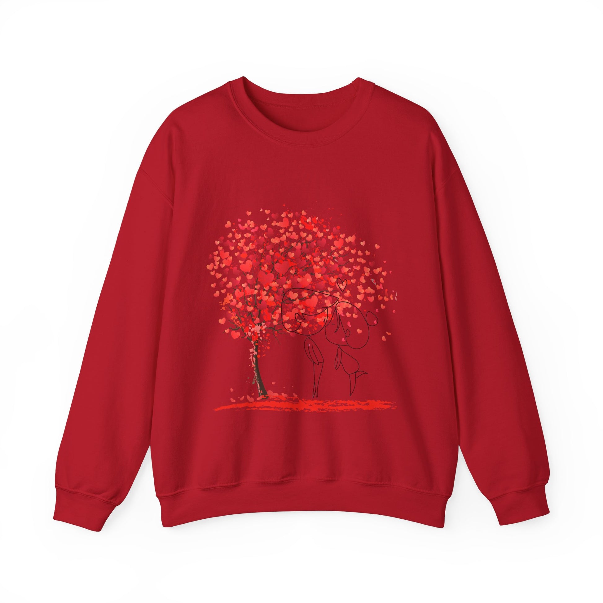 Love Tree Unisex Heavy Blend™ Crewneck Sweatshirt - Cozy Heartfelt Gift for Valentine's Day