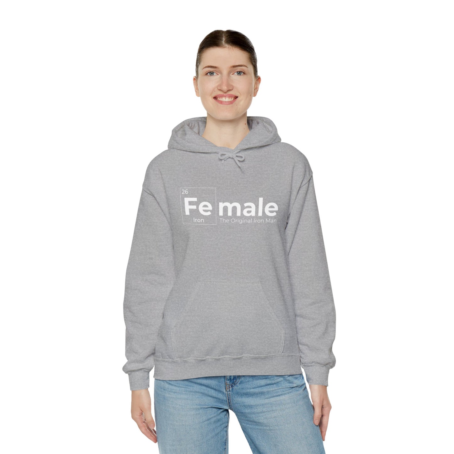 Female Iron Man Unisex Heavy Blend™ Hooded Sweatshirt