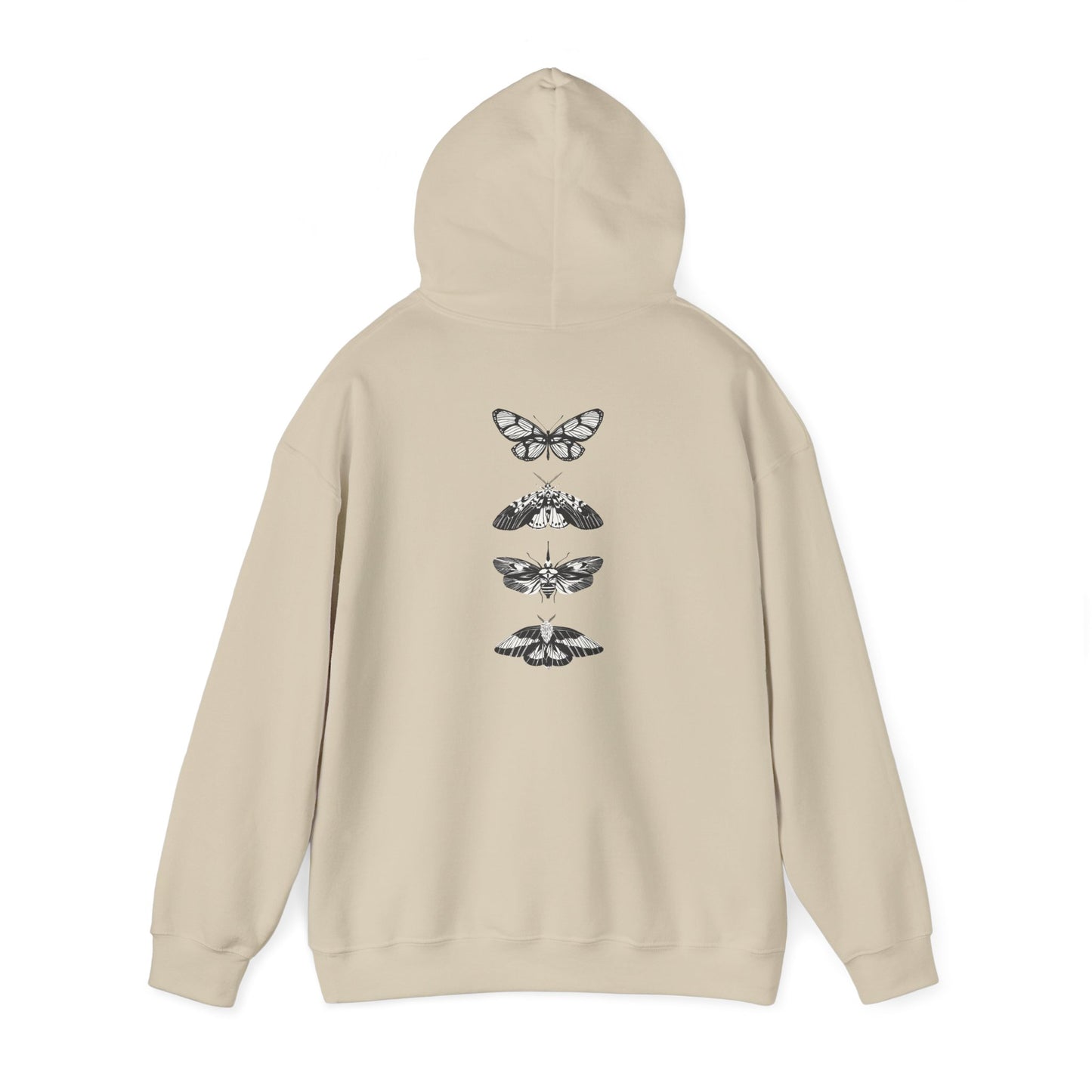 Butterfly Design Unisex Heavy Blend Hoodie – Cozy and Stylish for Nature Lovers