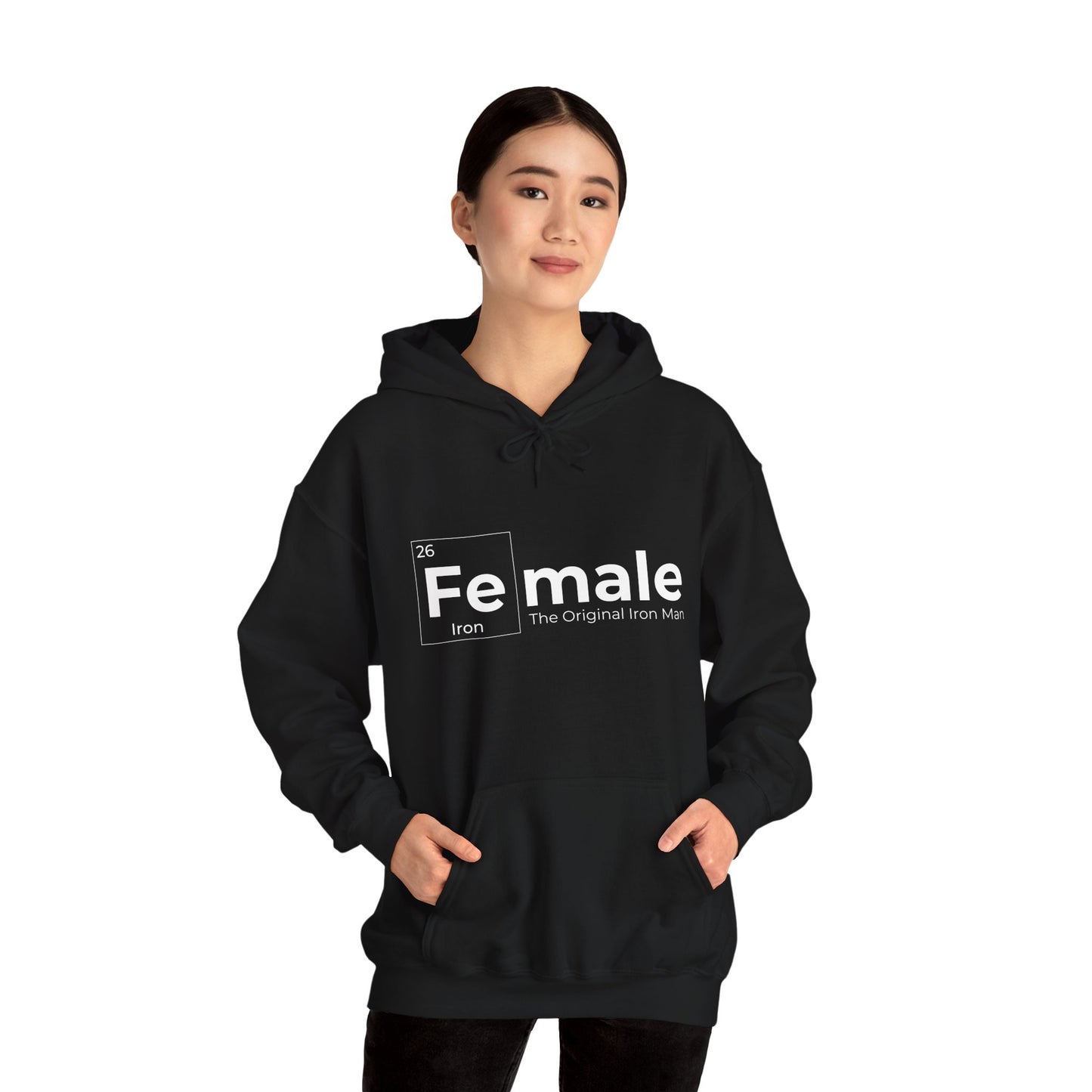 Female Iron Man Unisex Heavy Blend™ Hooded Sweatshirt