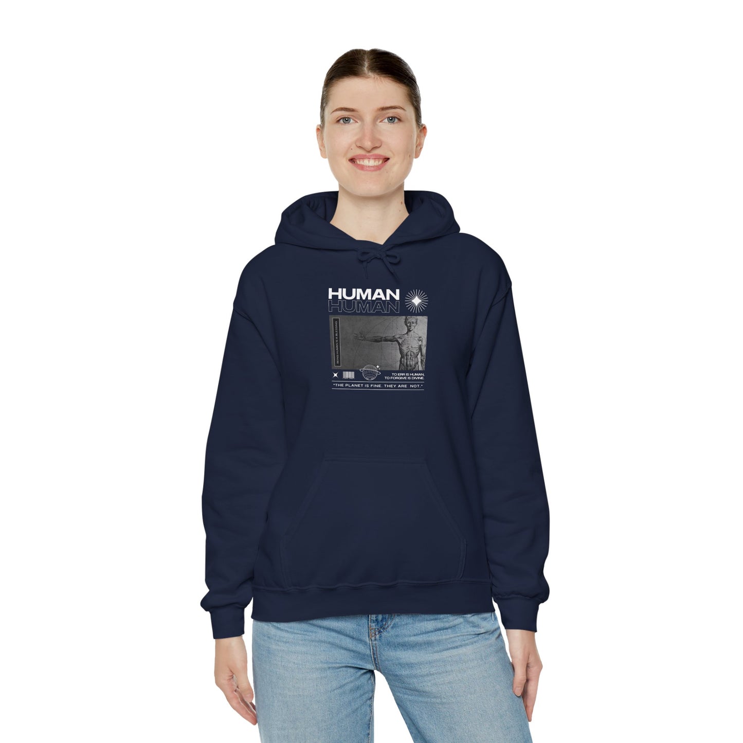 Human Graphic Unisex Heavy Blend Hooded Sweatshirt - Embrace Humanity