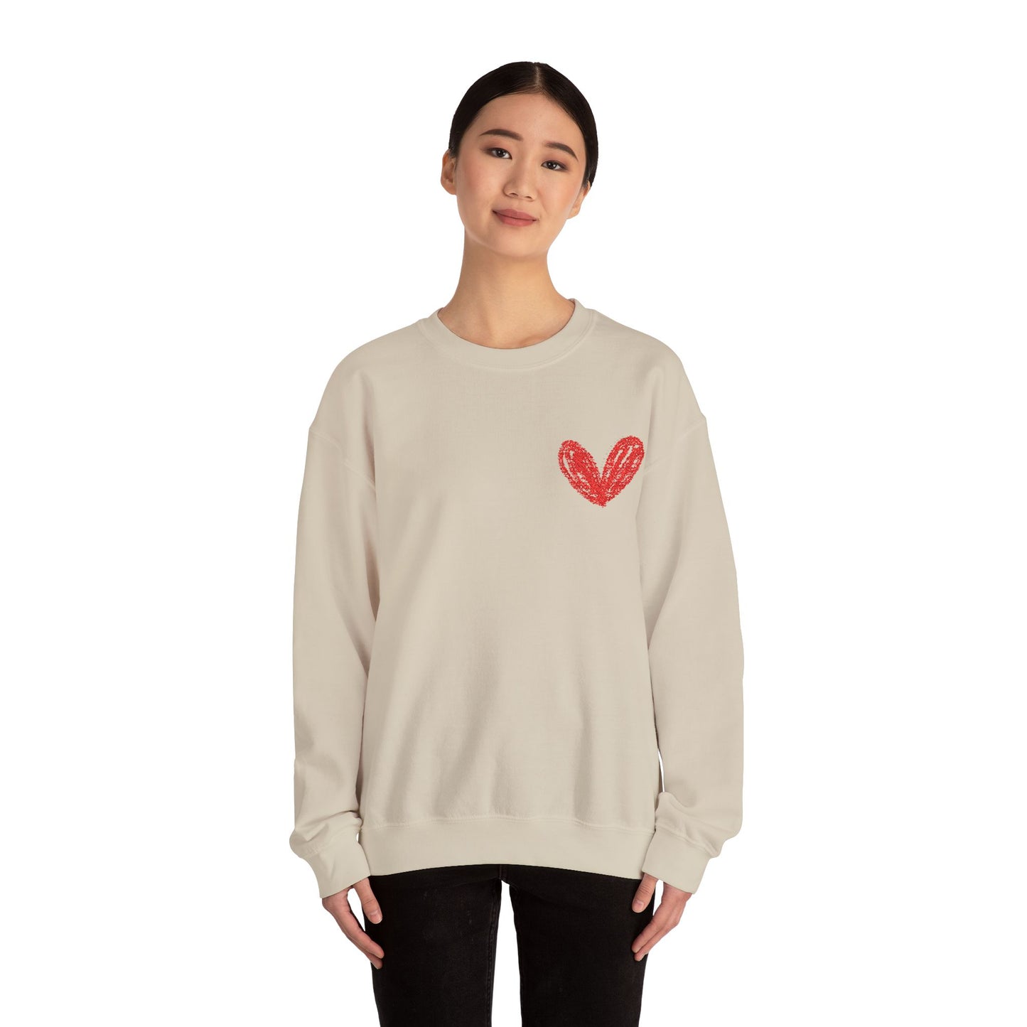 Cozy Heart Crewneck Sweatshirt - Perfect for Valentine's Day and Everyday Comfort